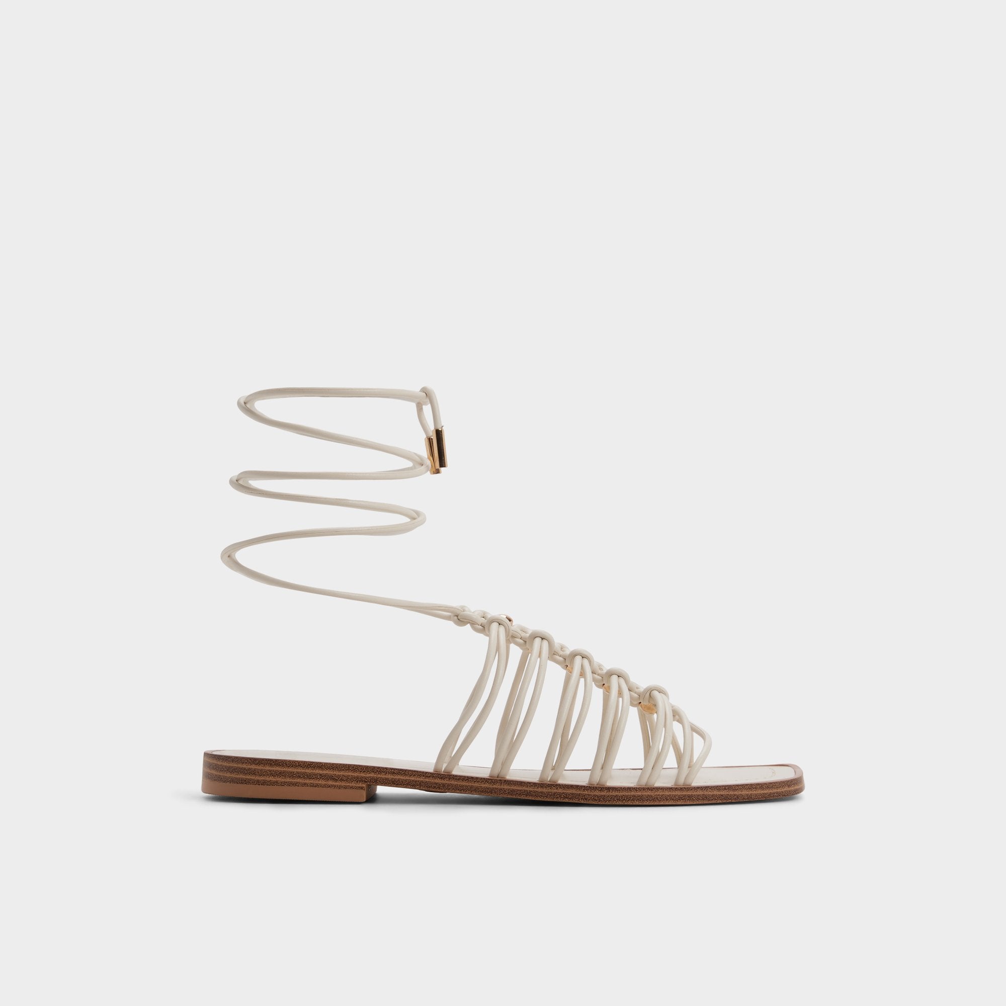 Aldo Unoma in White Bone - Strappy flat sandal