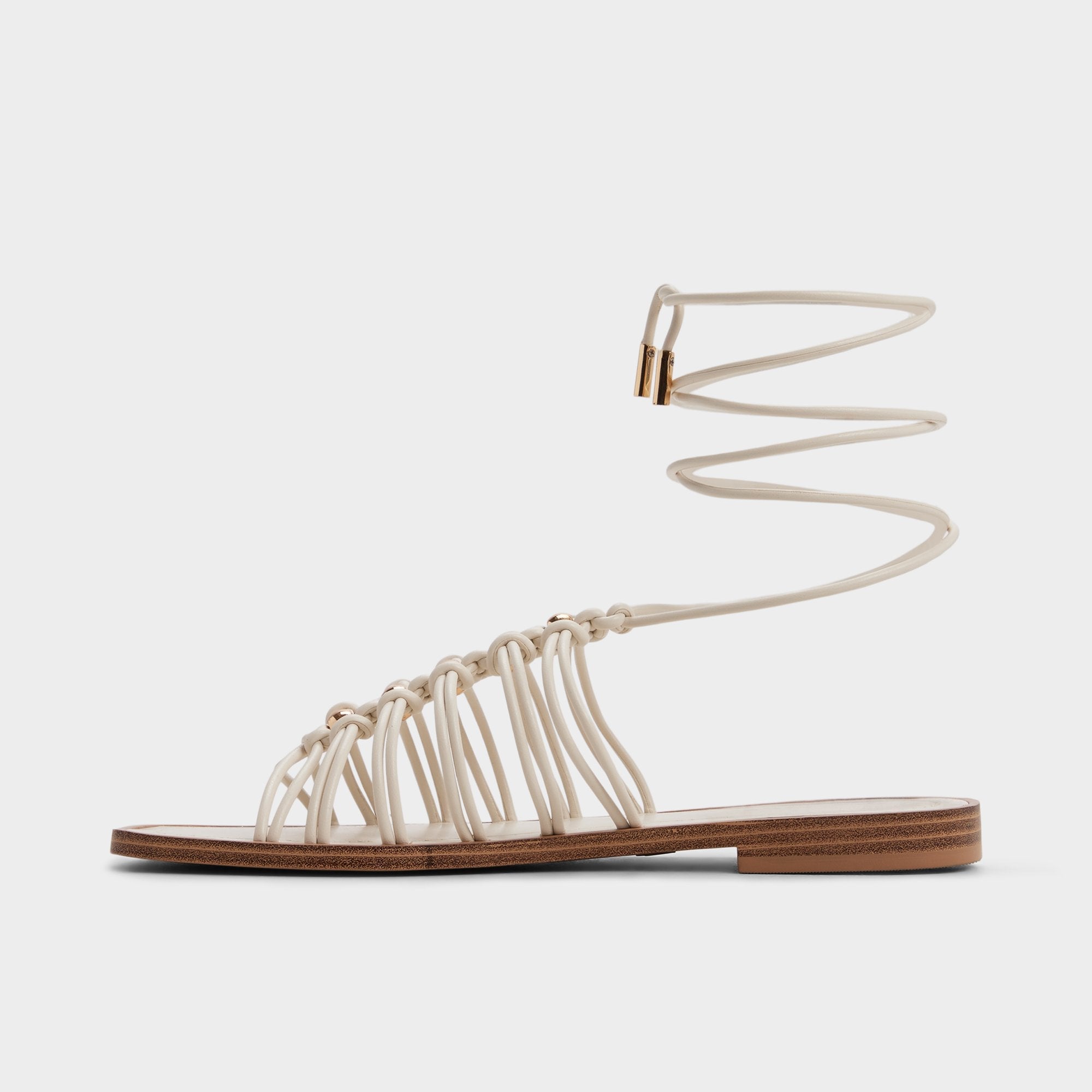 Aldo Unoma in White Bone - Strappy flat sandal