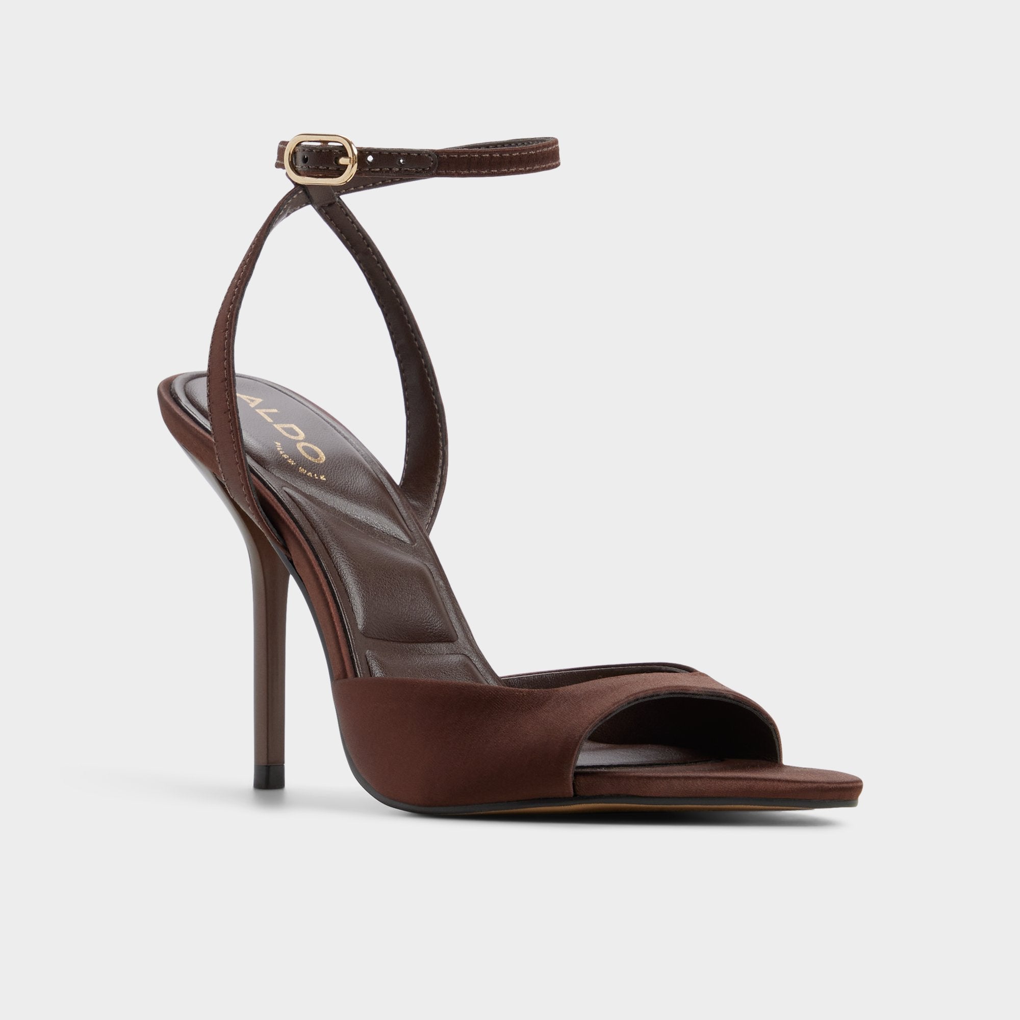 Aldo Forevermore in Dark Brown 14154135 - Strappy heeled sandal, Stiletto heel