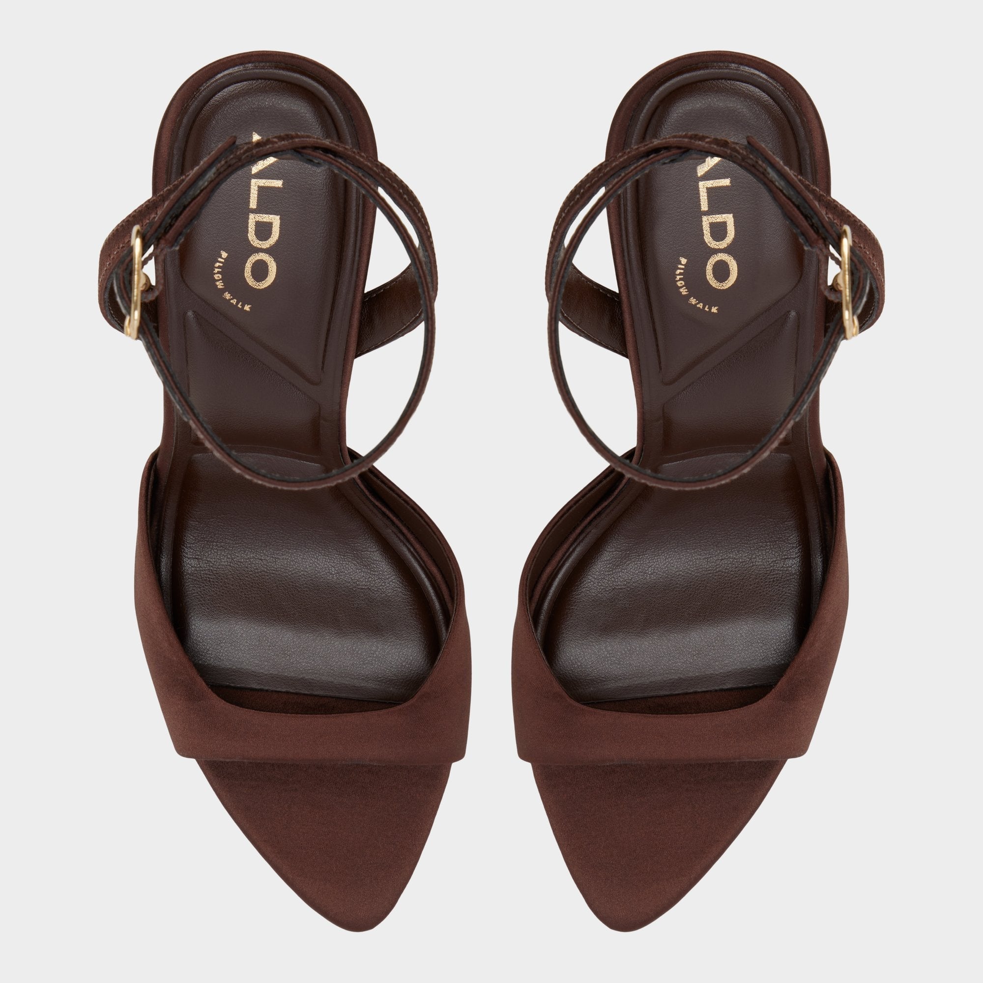 Aldo Forevermore in Dark Brown 14154135 - Strappy heeled sandal, Stiletto heel