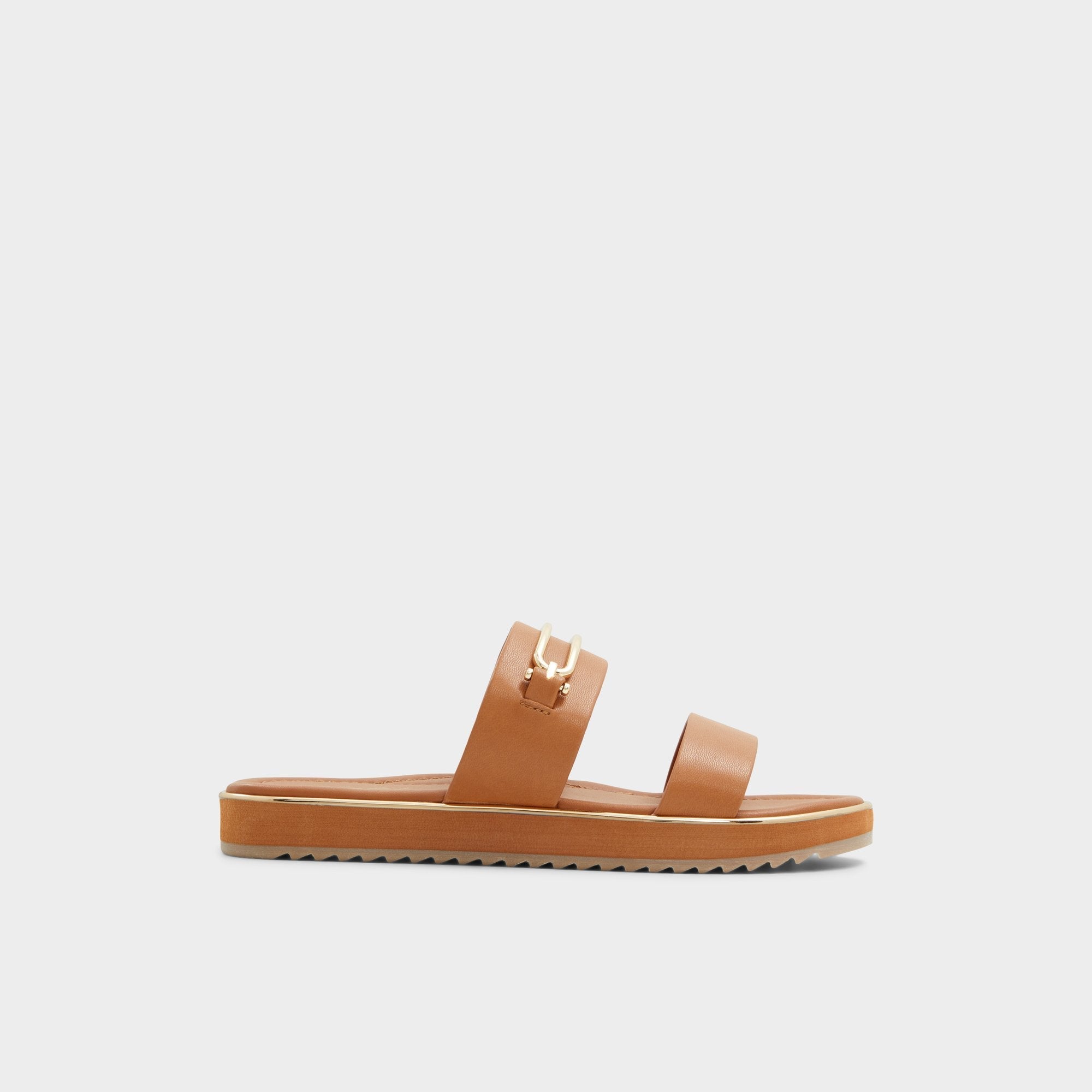 Aldo Lagoon Other Brown Women's Flats - Strappy flat sandal, Footbed sandal