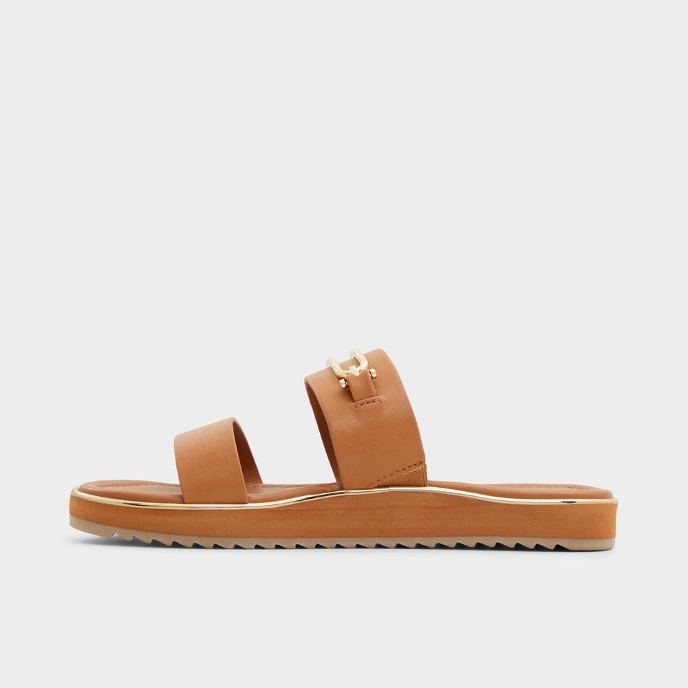Aldo Lagoon Other Brown Women's Flats - Strappy flat sandal, Footbed sandal