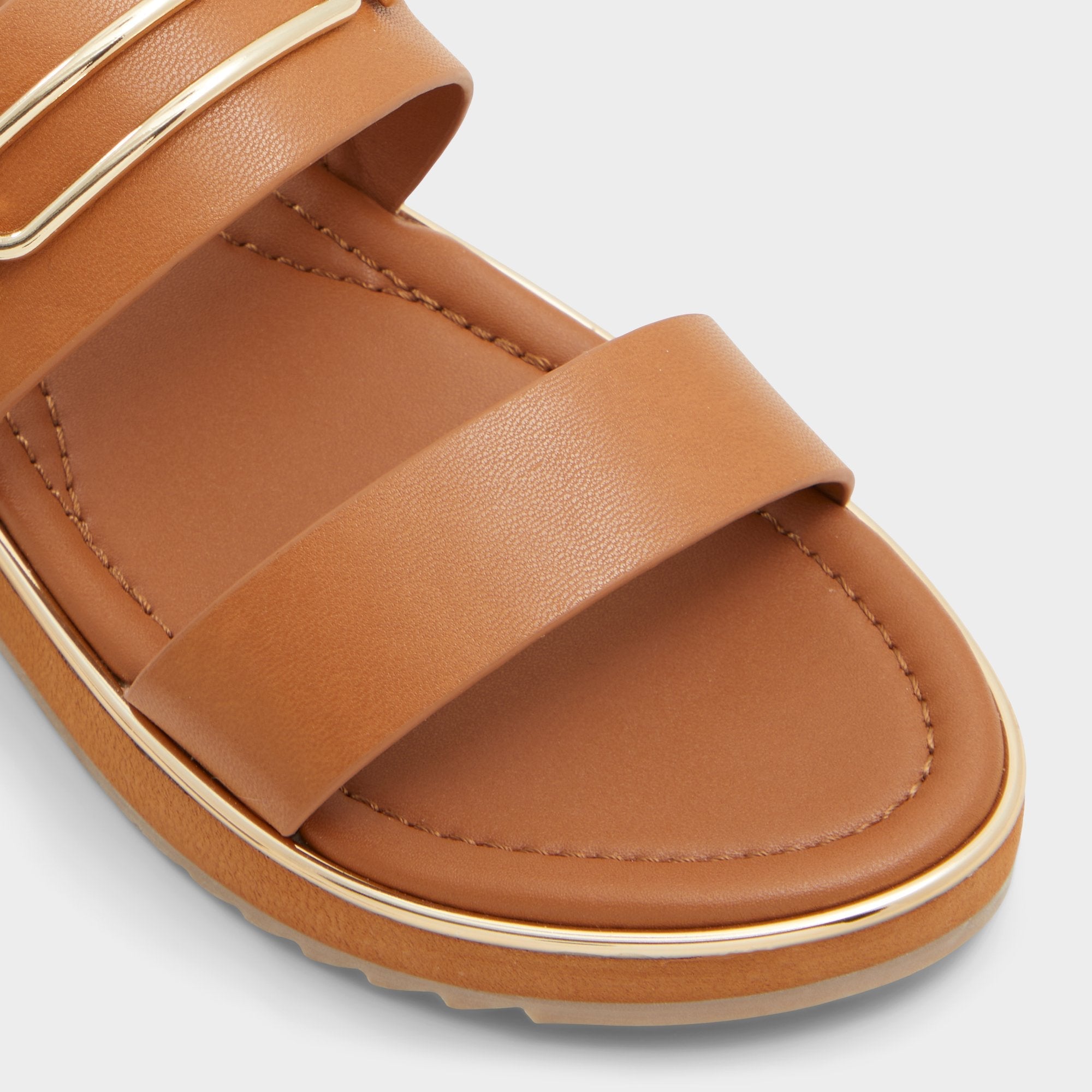 Aldo Lagoon Other Brown Women's Flats - Strappy flat sandal, Footbed sandal