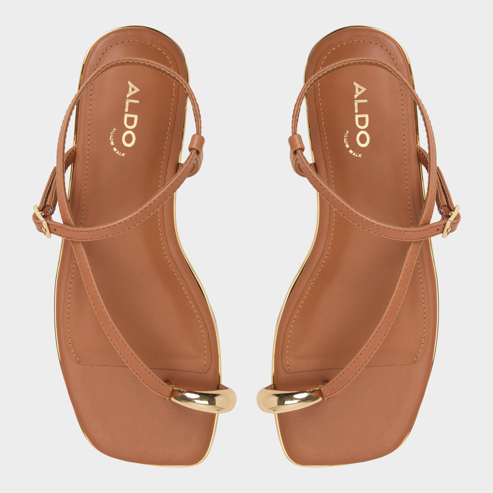 Aldo Jomalina Medium Brown Women's Flats - Strappy flat sandal