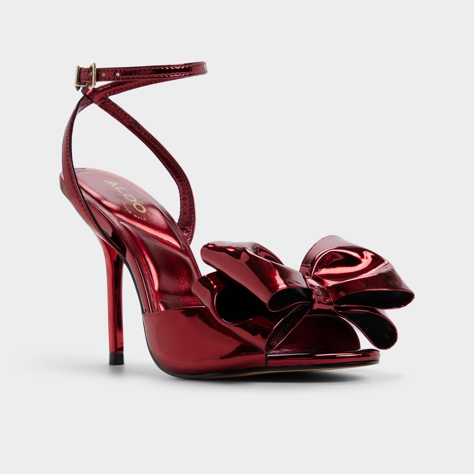 Aldo Tinsletta in Medium Red - Heeled sandal, Stiletto heel
