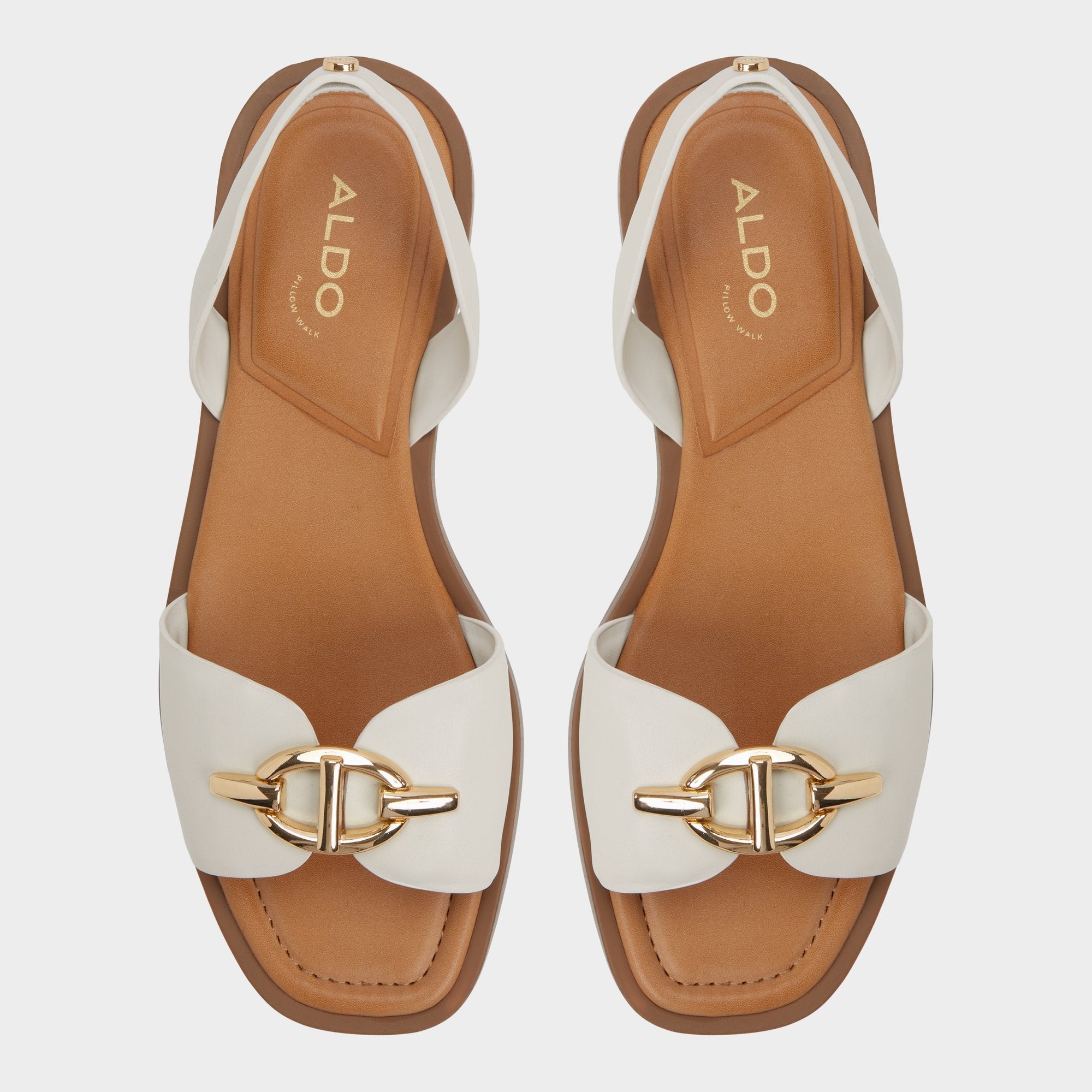 Aldo Goassi White/Bone Women's Flats - Flat sandal