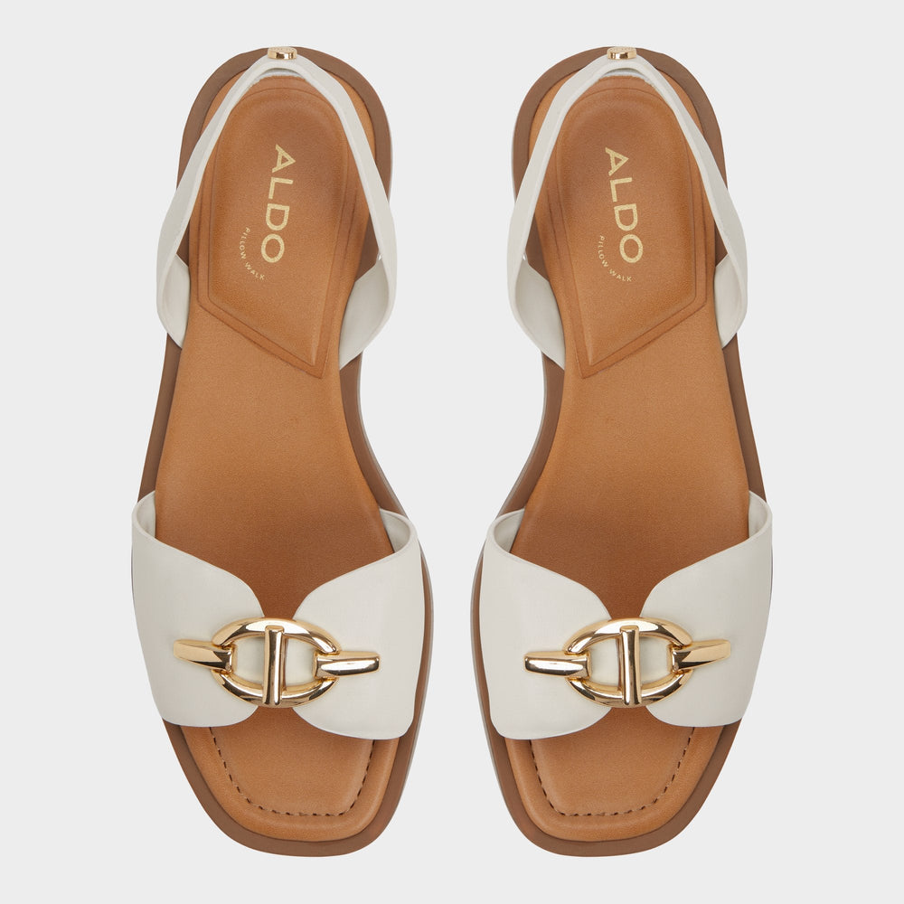 Aldo Goassi White/Bone Women's Flats - Flat sandal
