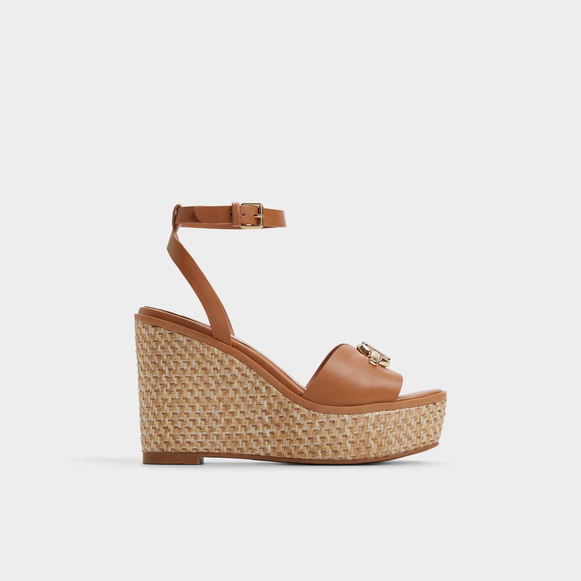 Aldo Ybylin Medium Brown Women's Wedges - Wedge sandal, Wedge heel