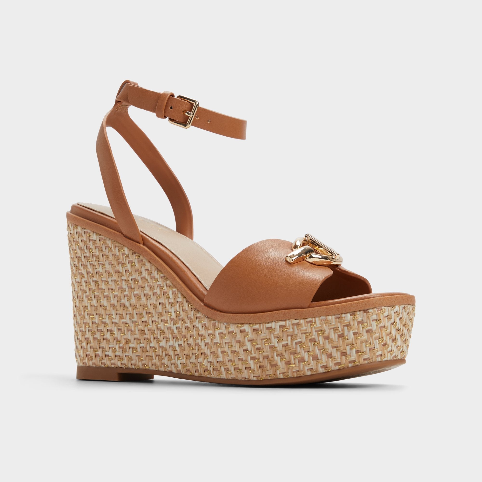 Aldo Ybylin Medium Brown Women's Wedges - Wedge sandal, Wedge heel