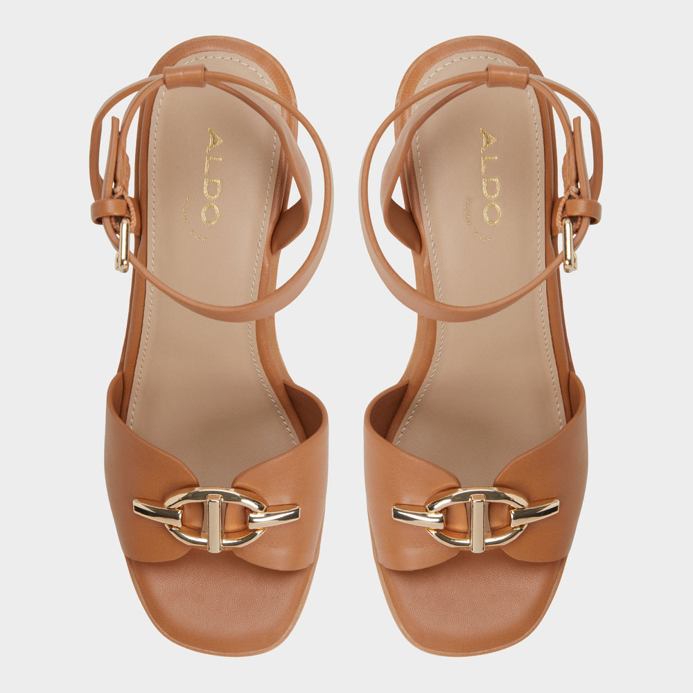Aldo Ybylin Medium Brown Women's Wedges - Wedge sandal, Wedge heel