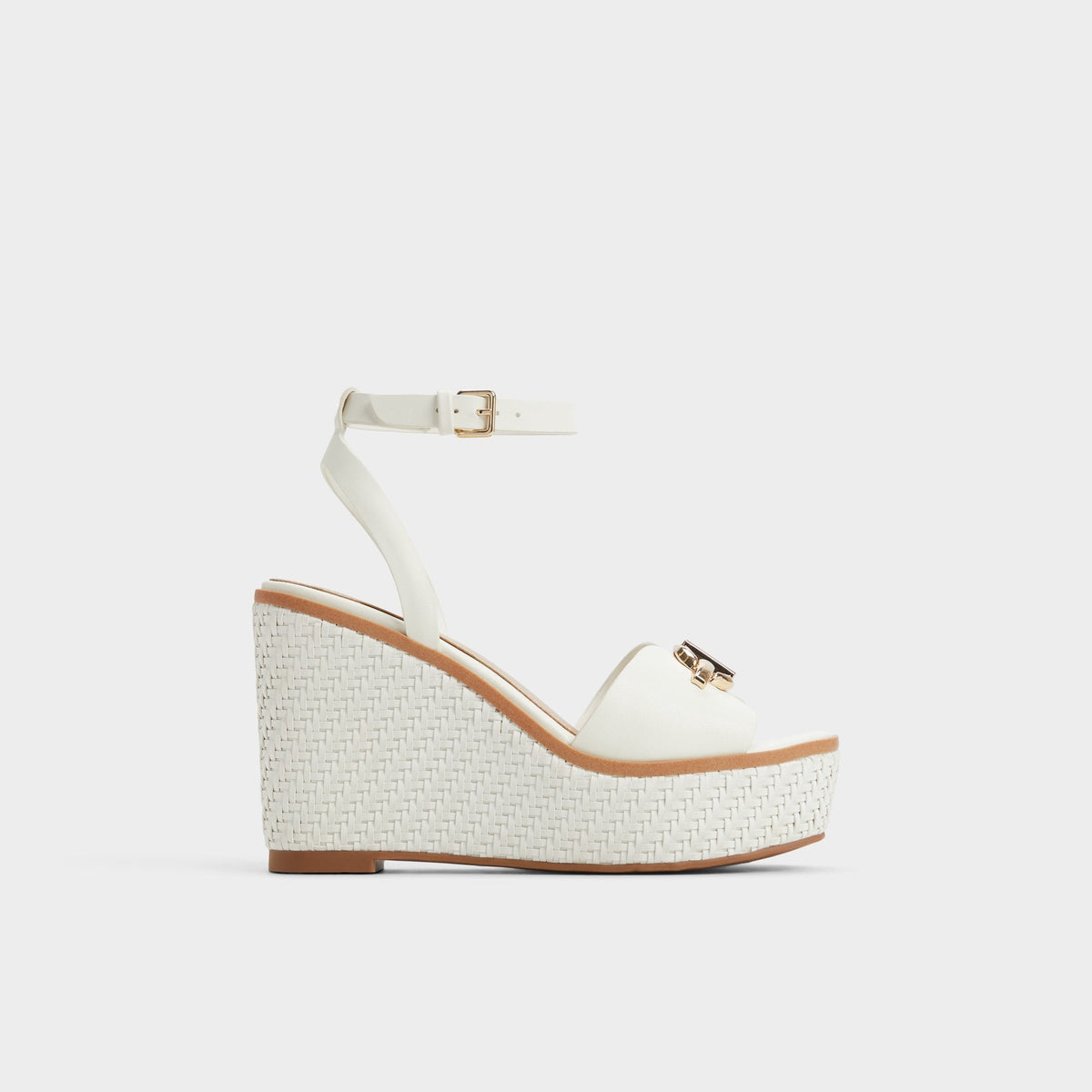 Aldo Ybylin White Women's Wedges - Wedge sandal, Wedge heel