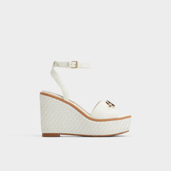 Aldo Ybylin White Women's Wedges - Wedge sandal, Wedge heel