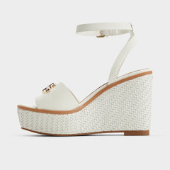 Aldo Ybylin White Women's Wedges - Wedge sandal, Wedge heel