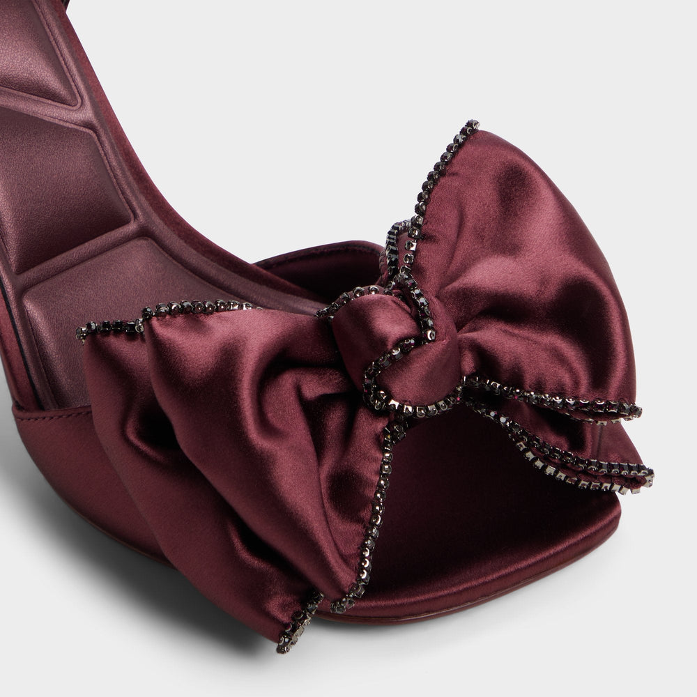 Aldo Tinsel in Bordo - Strappy heeled sandal, Stiletto heel