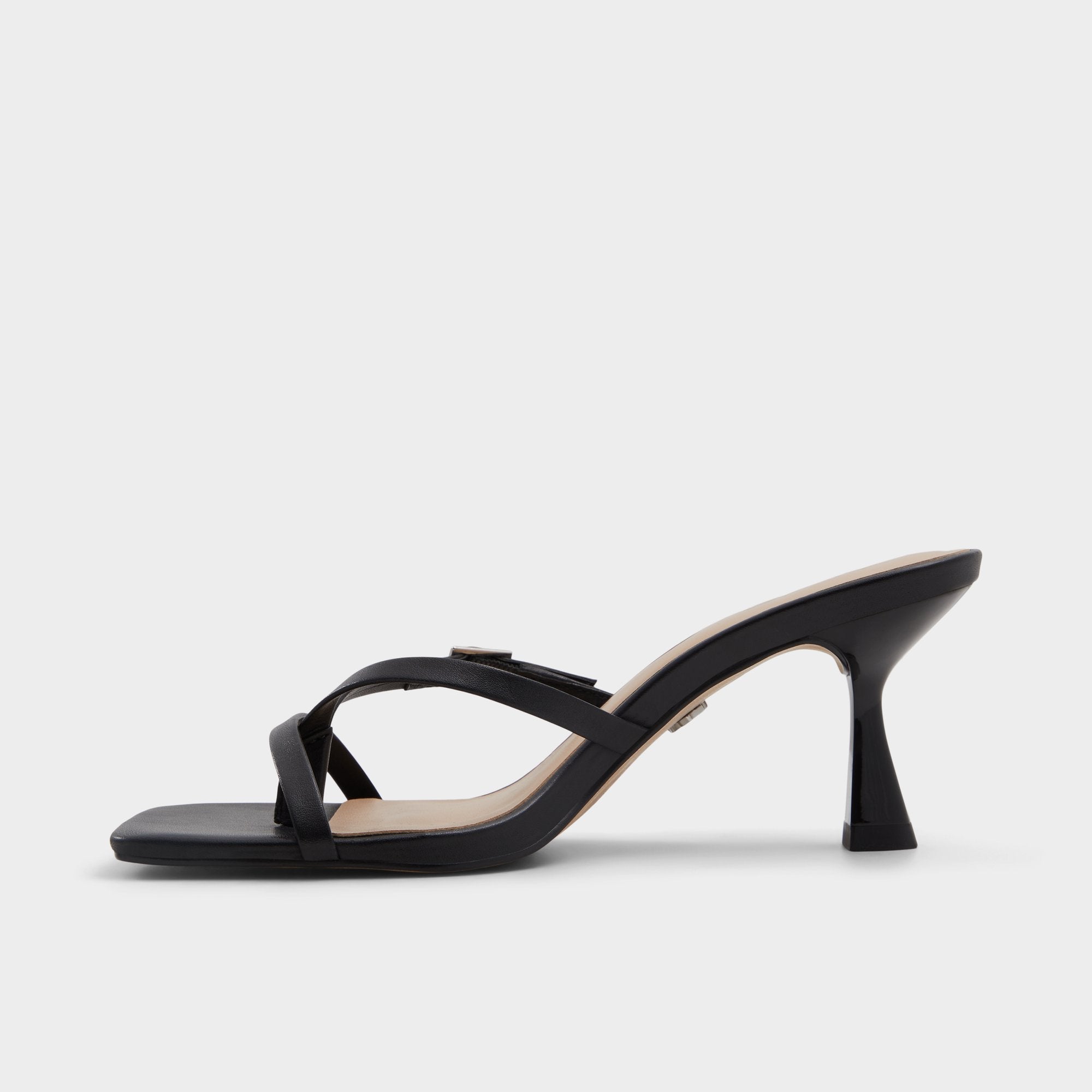 Aldo Gannever Black Women's Thong Sandals - Heeled flip flop, Stiletto heel