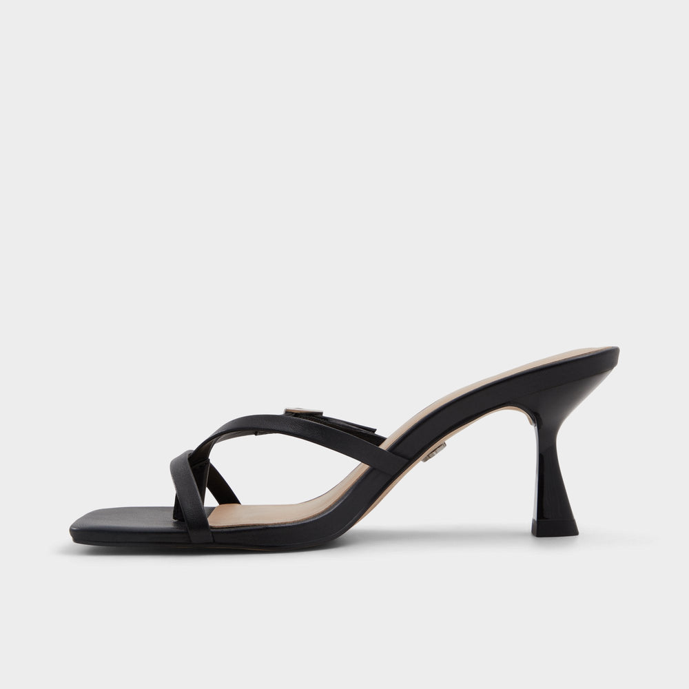 Aldo Gannever Black Women's Thong Sandals - Heeled flip flop, Stiletto heel
