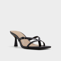 Aldo Gannever Black Women's Thong Sandals - Heeled flip flop, Stiletto heel