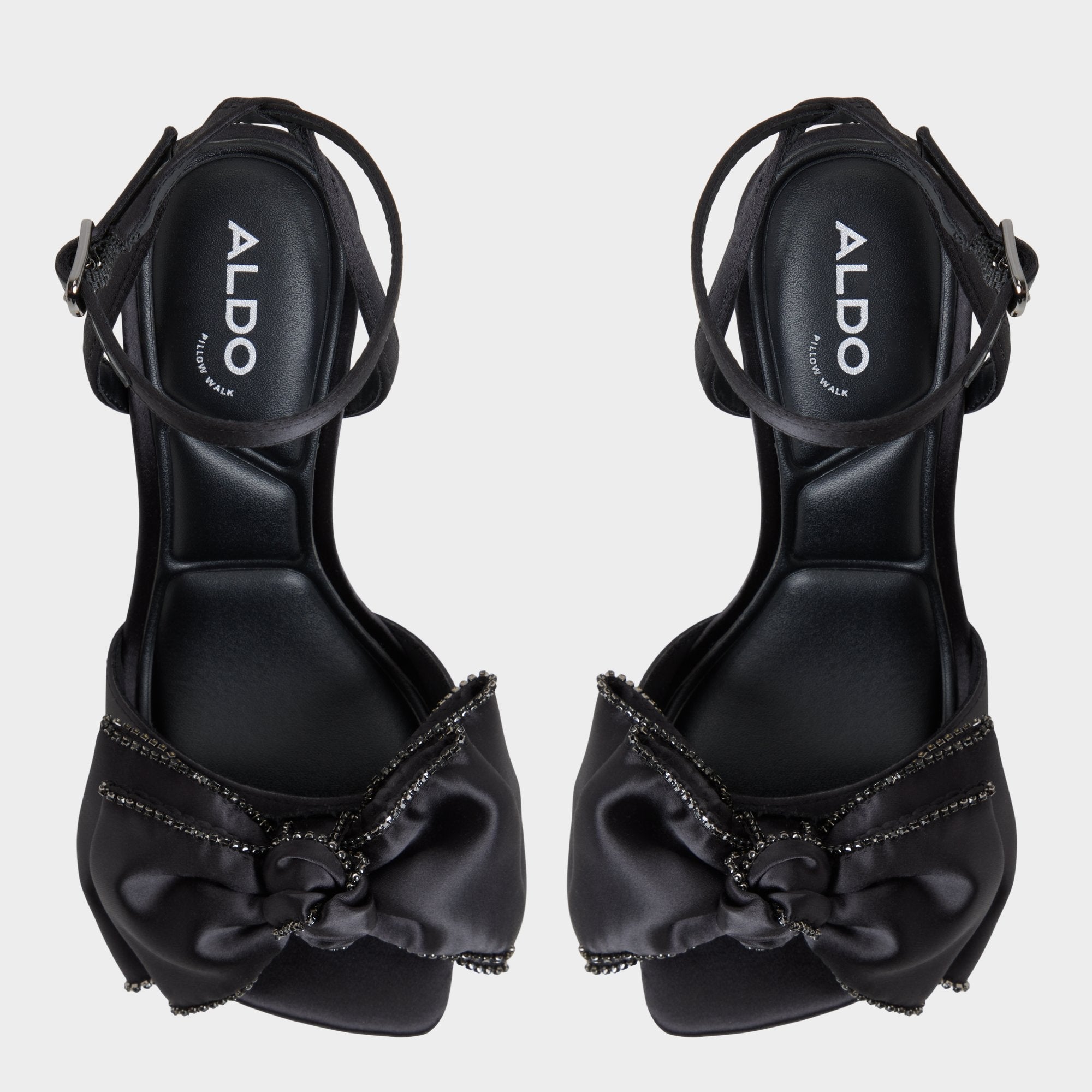 Aldo Tinsel in Black - Strappy heeled sandal, Stiletto heel