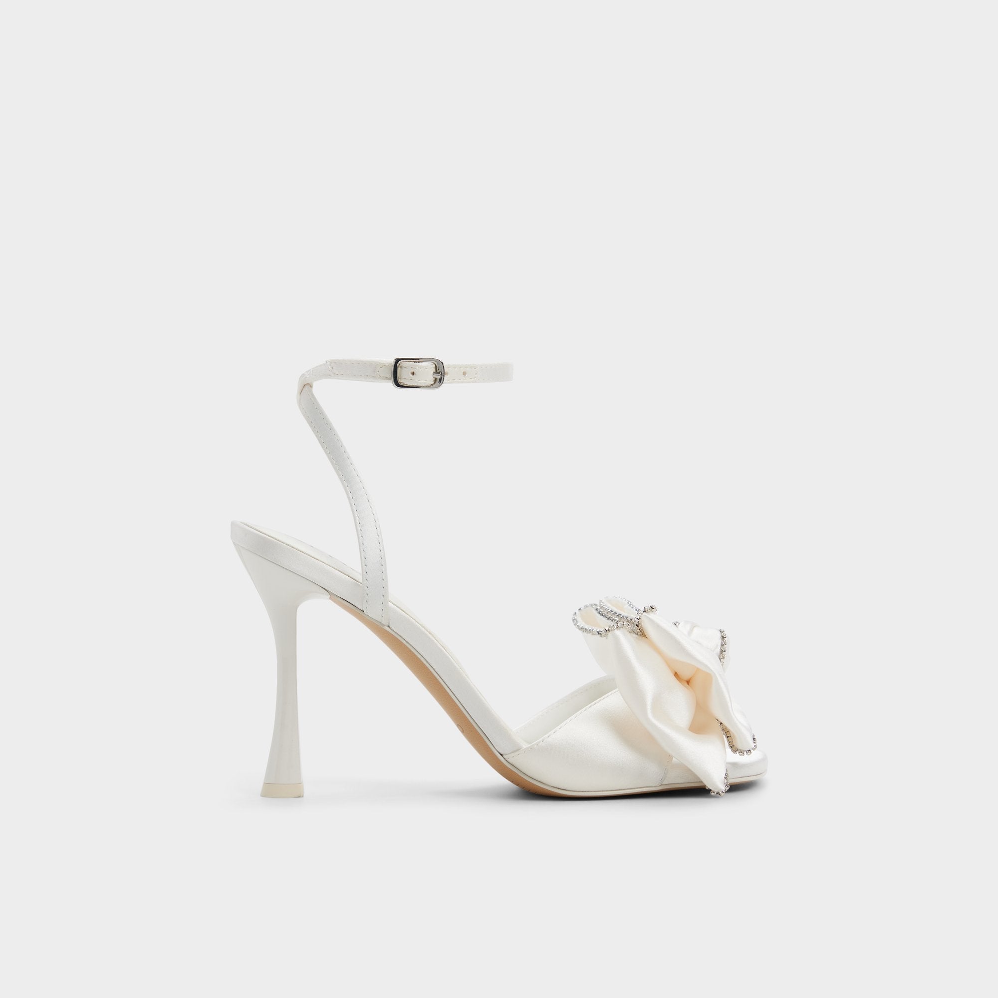 Aldo Tinsel in Other White - Strappy heeled sandal, Stiletto heel