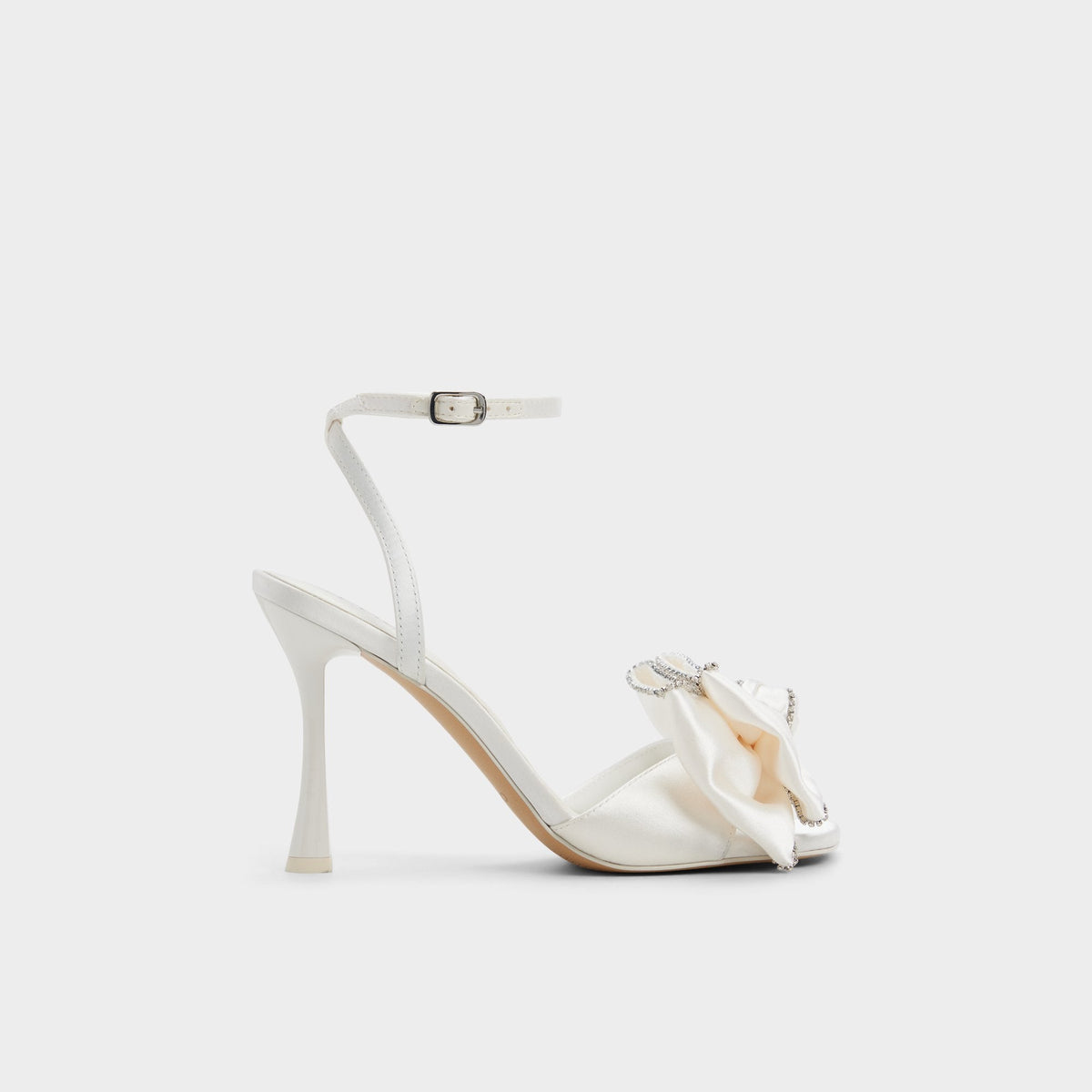 Aldo Tinsel in Other White - Strappy heeled sandal, Stiletto heel