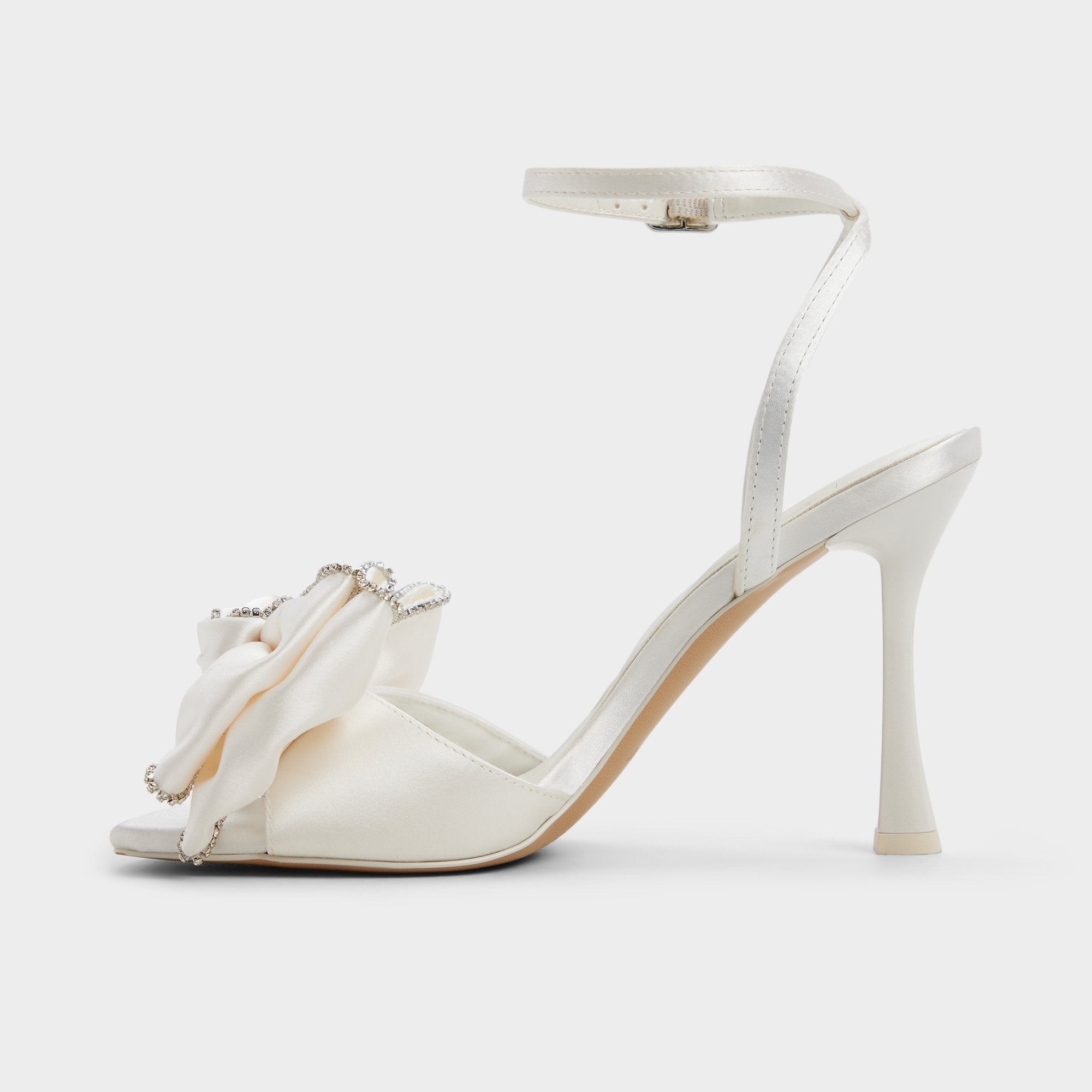 Aldo Tinsel in Other White - Strappy heeled sandal, Stiletto heel