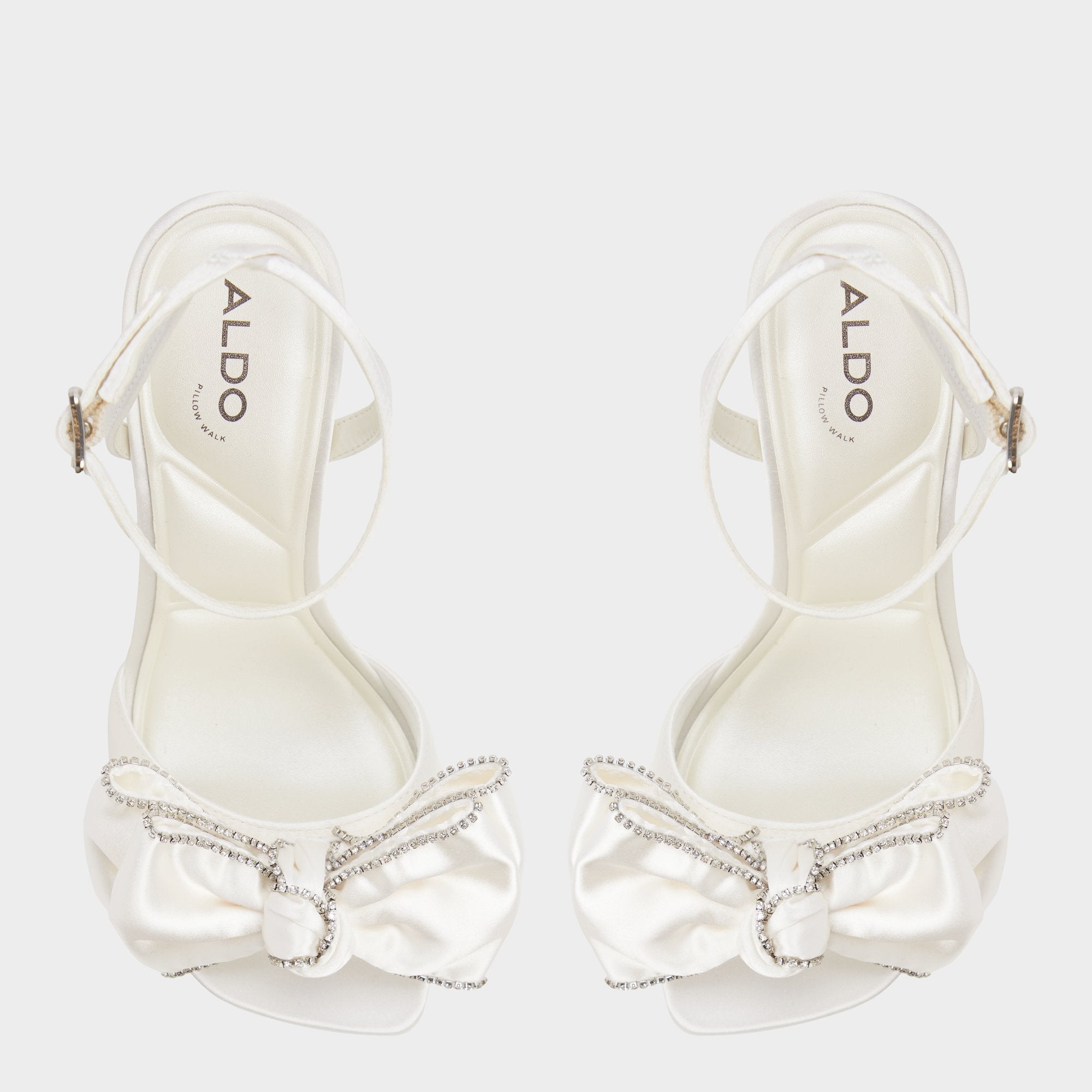 Aldo Tinsel in Other White - Strappy heeled sandal, Stiletto heel