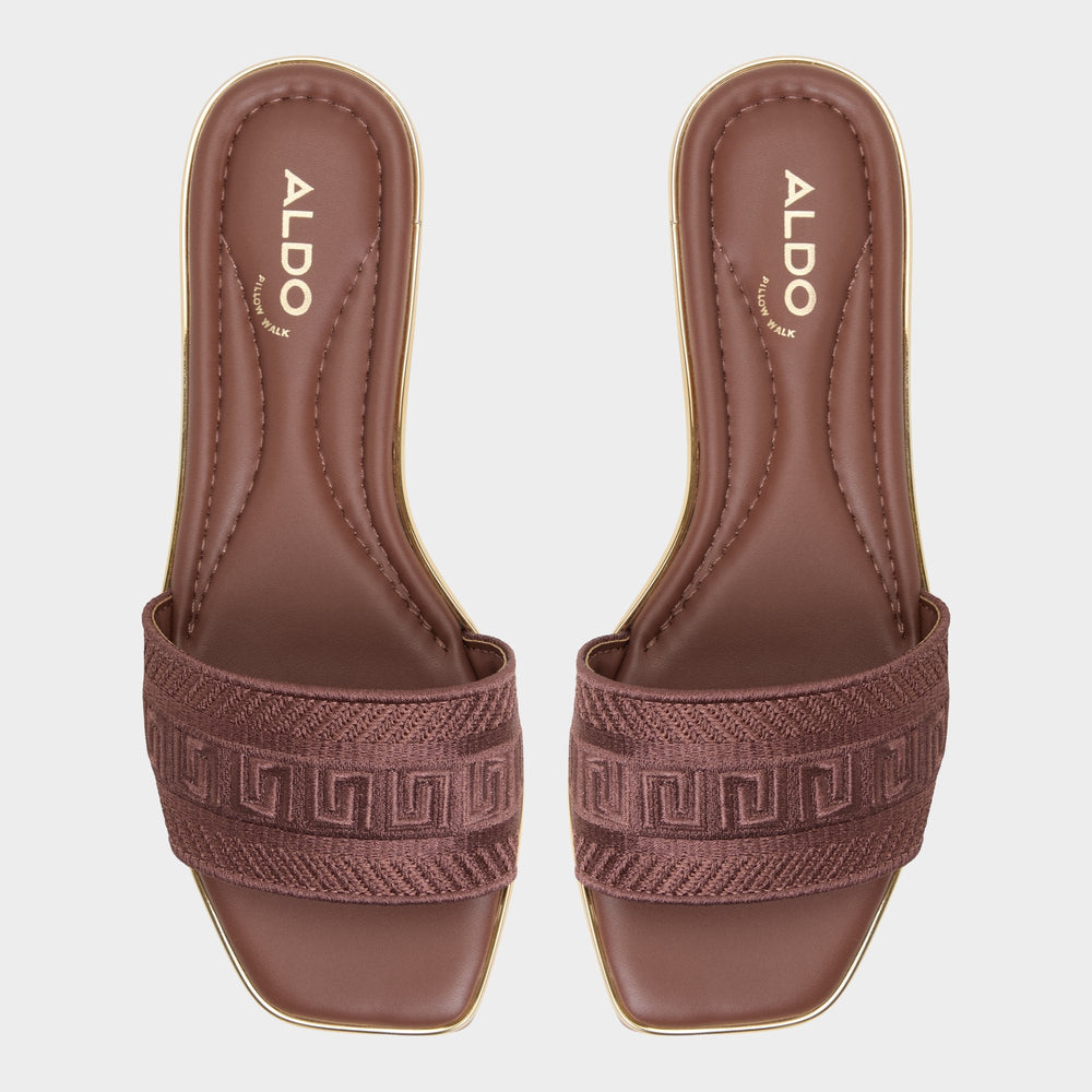 Aldo Oceania Medium Brown Women's Flats - Slide sandal