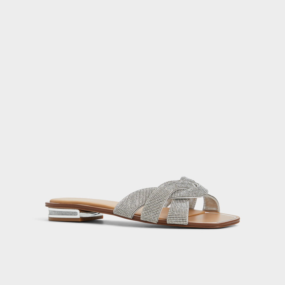Aldo Ormeley Silver Women's Iridescent metallics - Slide sandal