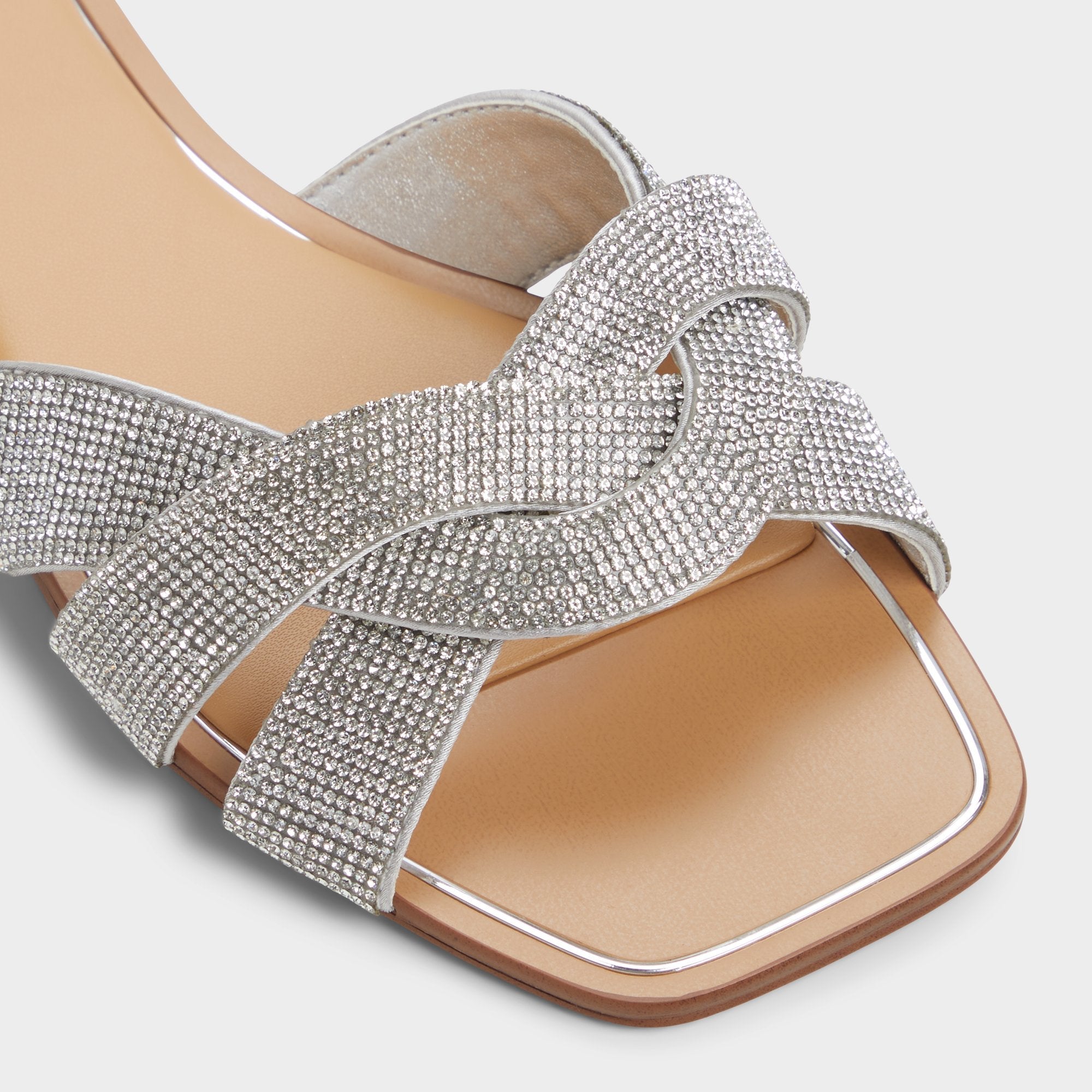 Aldo Ormeley Silver Women's Iridescent metallics - Slide sandal