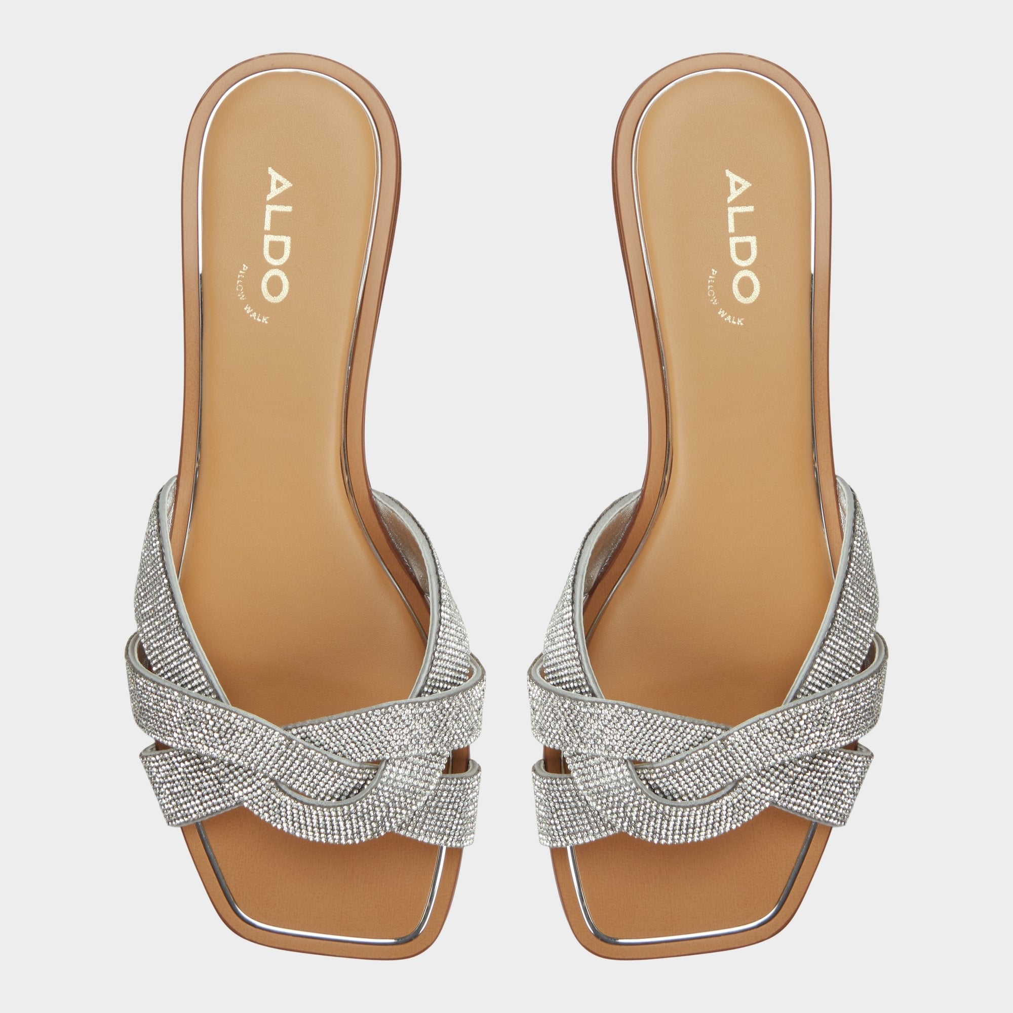 Aldo Ormeley Silver Women's Iridescent metallics - Slide sandal