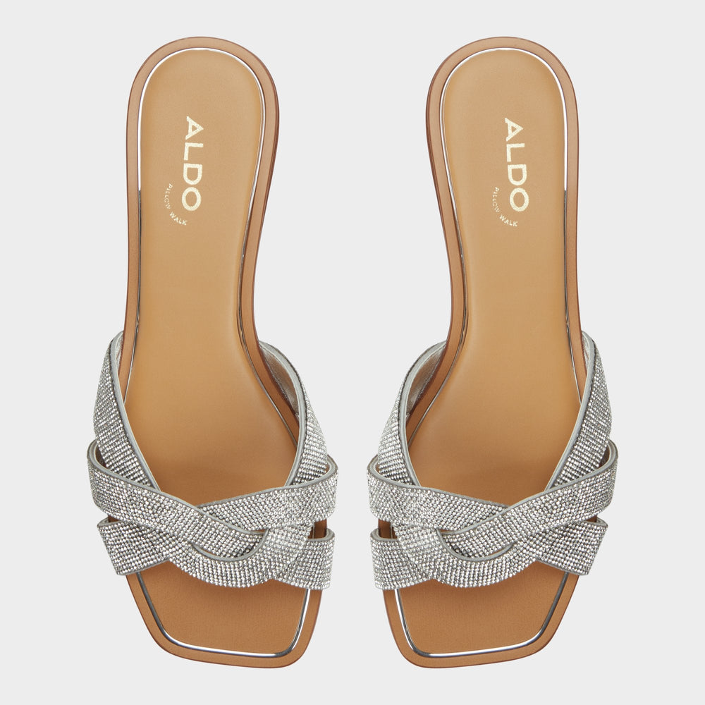 Aldo Ormeley Silver Women's Iridescent metallics - Slide sandal