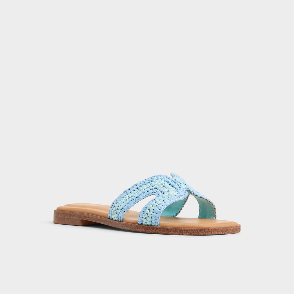 Aldo Itsandal Blue Combo Women's Flats - Slide sandal