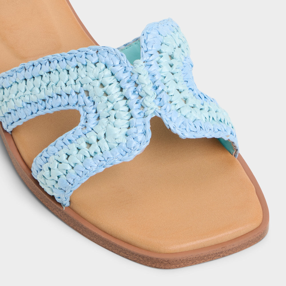 Aldo Itsandal Blue Combo Women's Flats - Slide sandal
