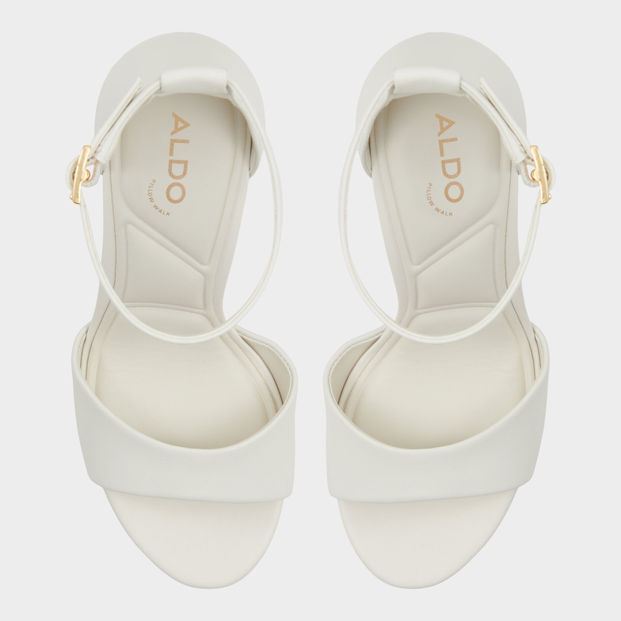 Aldo Enaegyn2.0 White/Bone Women's Platform Shoes - Strappy heeled sandal, Block heel