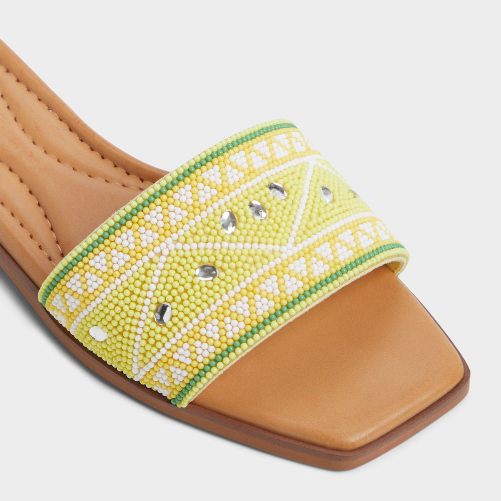 Aldo Seavacay Bright Yellow Women's Travel essentials - Slide sandal