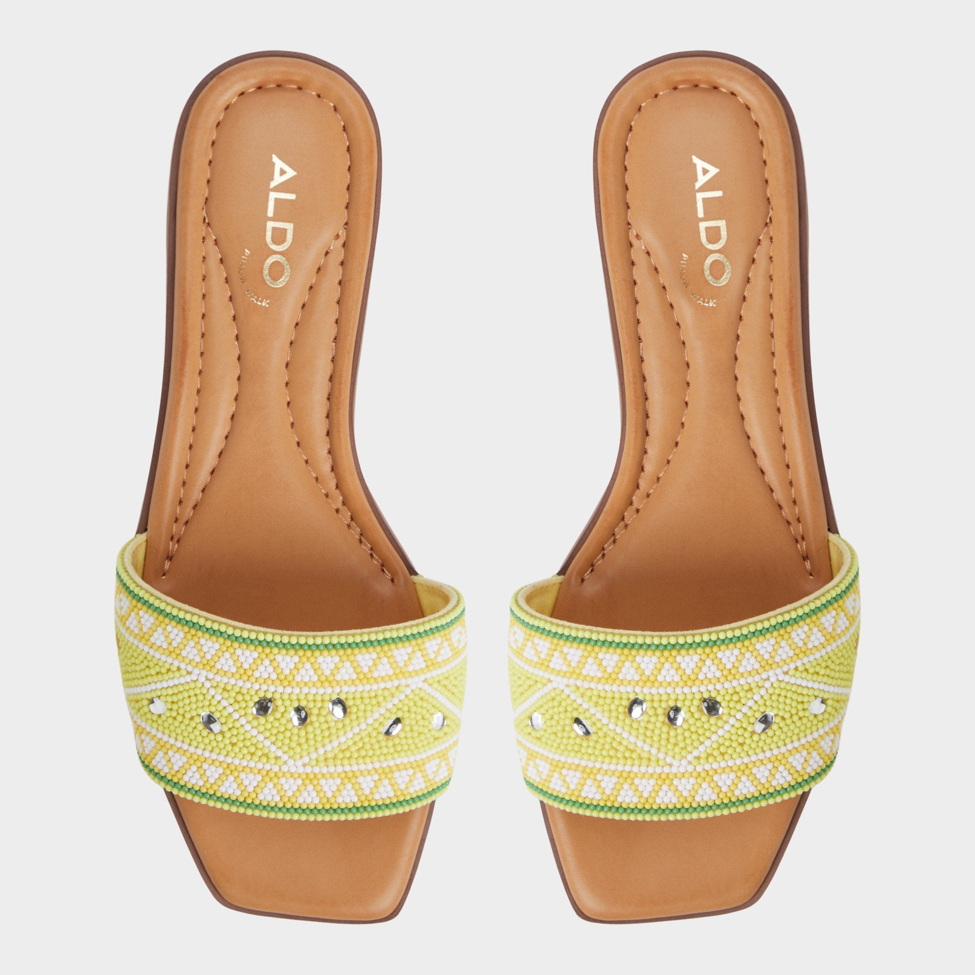 Aldo Seavacay Bright Yellow Women's Travel essentials - Slide sandal