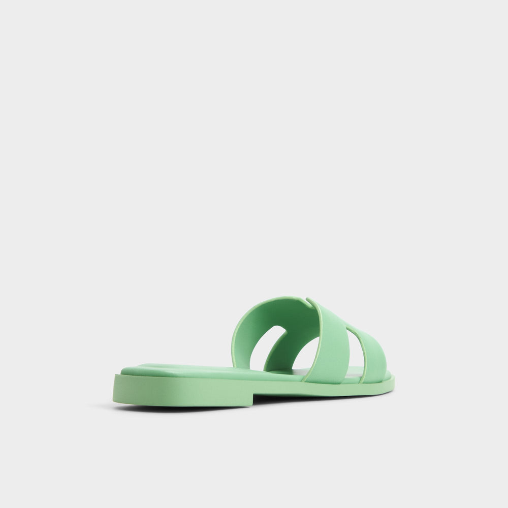 Aldo Itsandal Medium Green Women's Flats - Slide sandal