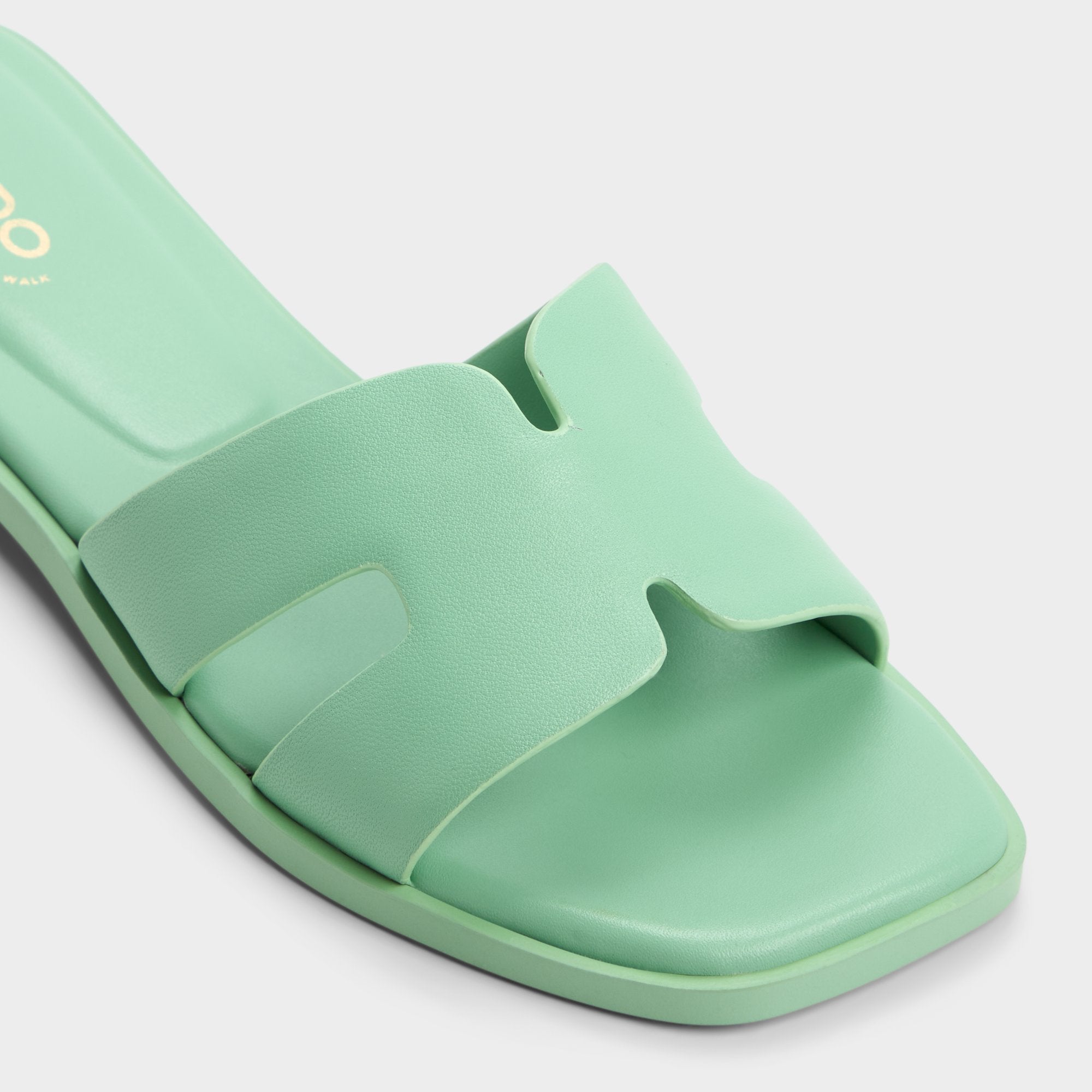 Aldo Itsandal Medium Green Women's Flats - Slide sandal
