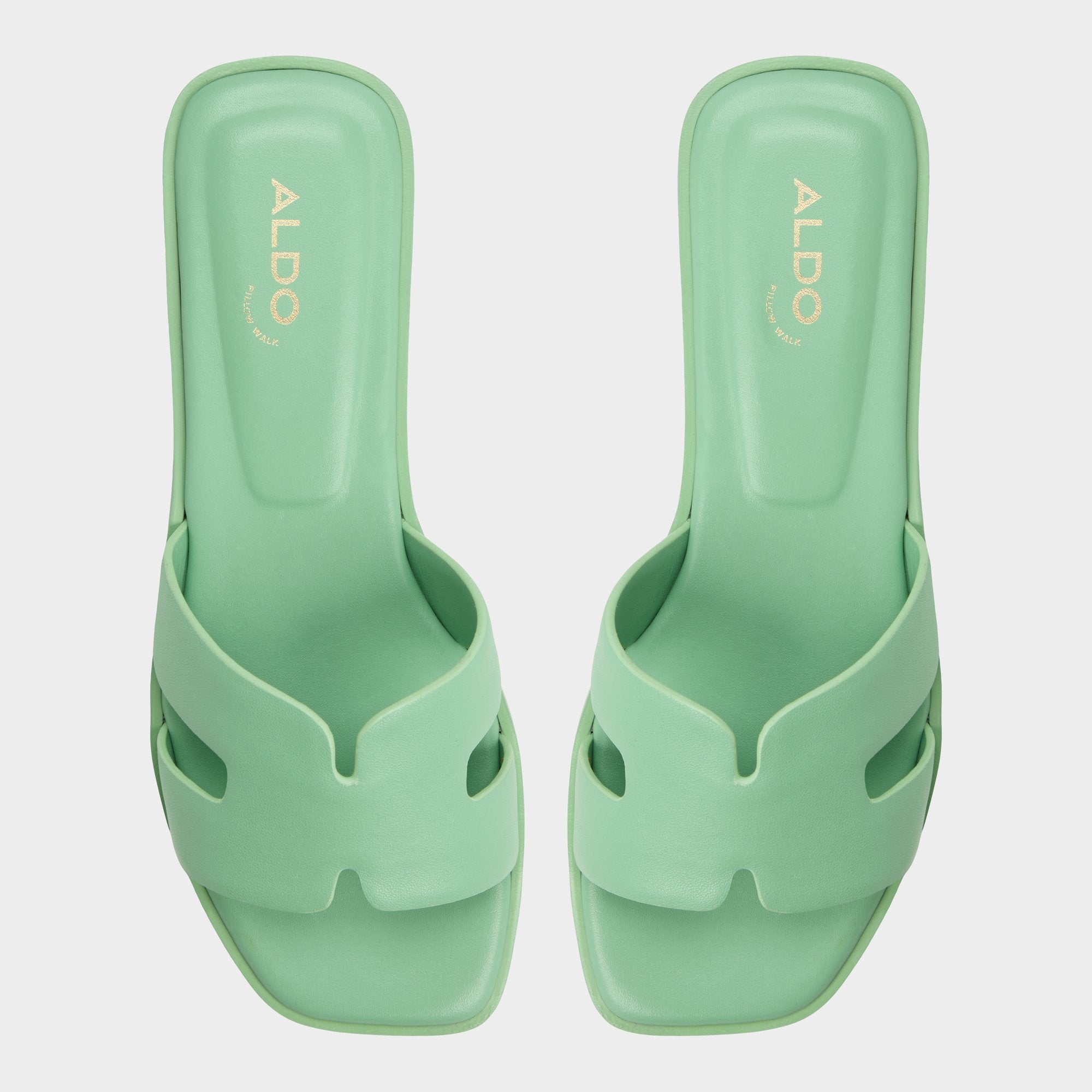 Aldo Itsandal Medium Green Women's Flats - Slide sandal
