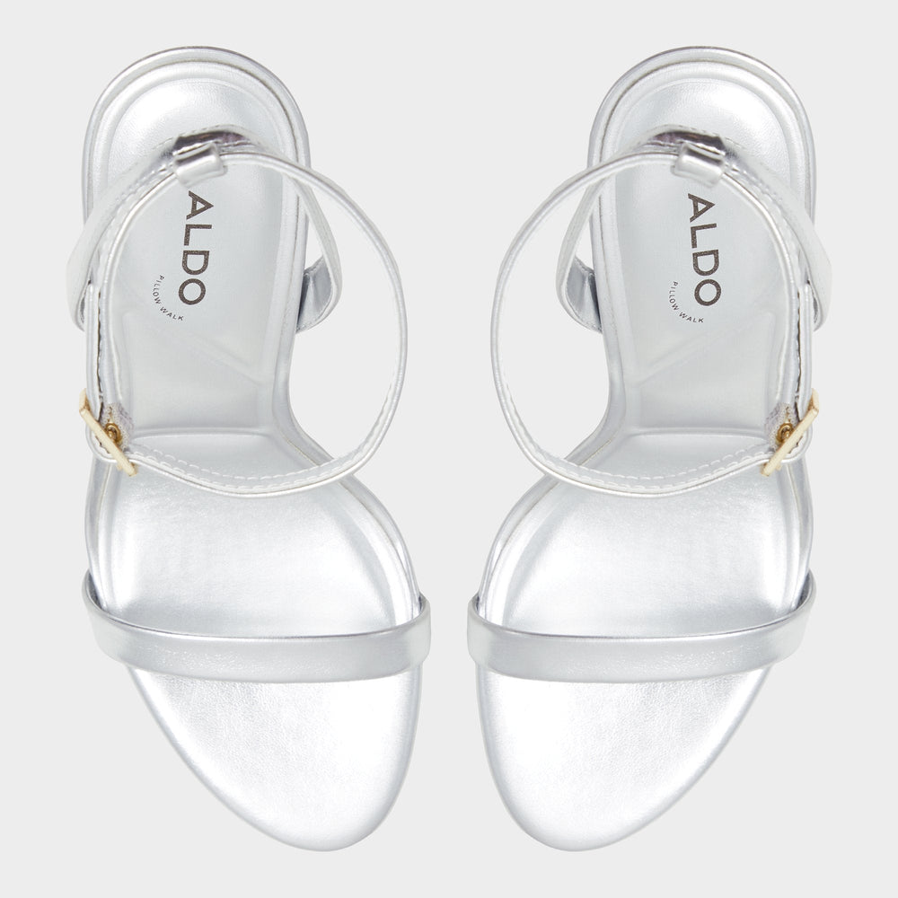 Aldo Maristou Silver Women's Strappy sandals - Strappy heeled sandal