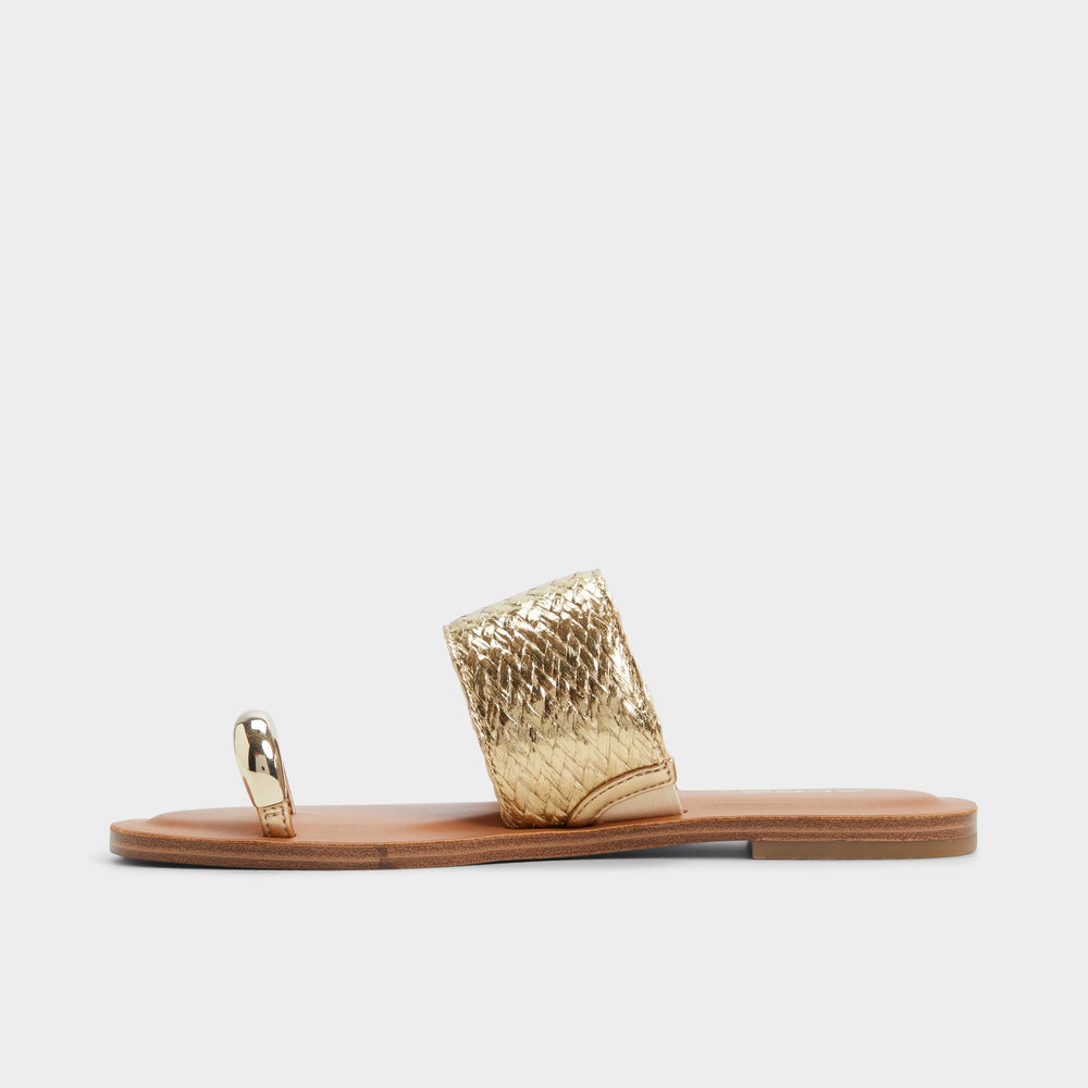 Aldo Beachwalk Gold Women's Iridescent metallics - Slide sandal