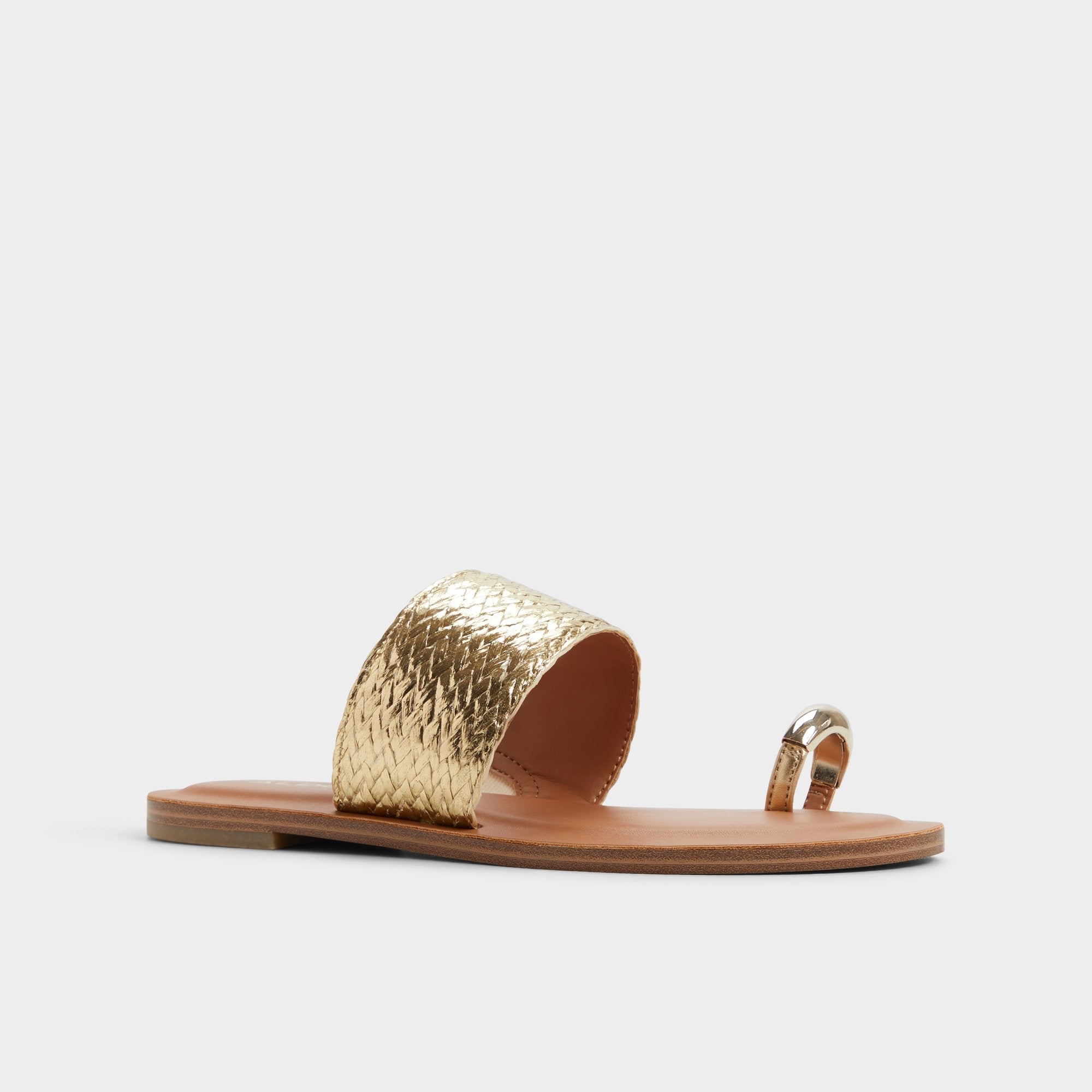 Aldo Beachwalk Gold Women's Iridescent metallics - Slide sandal