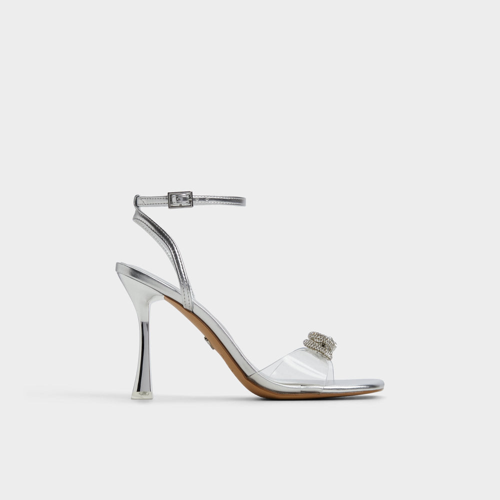 Aldo Ozley Silver Women's Strappy Heels - Strappy heeled sandal