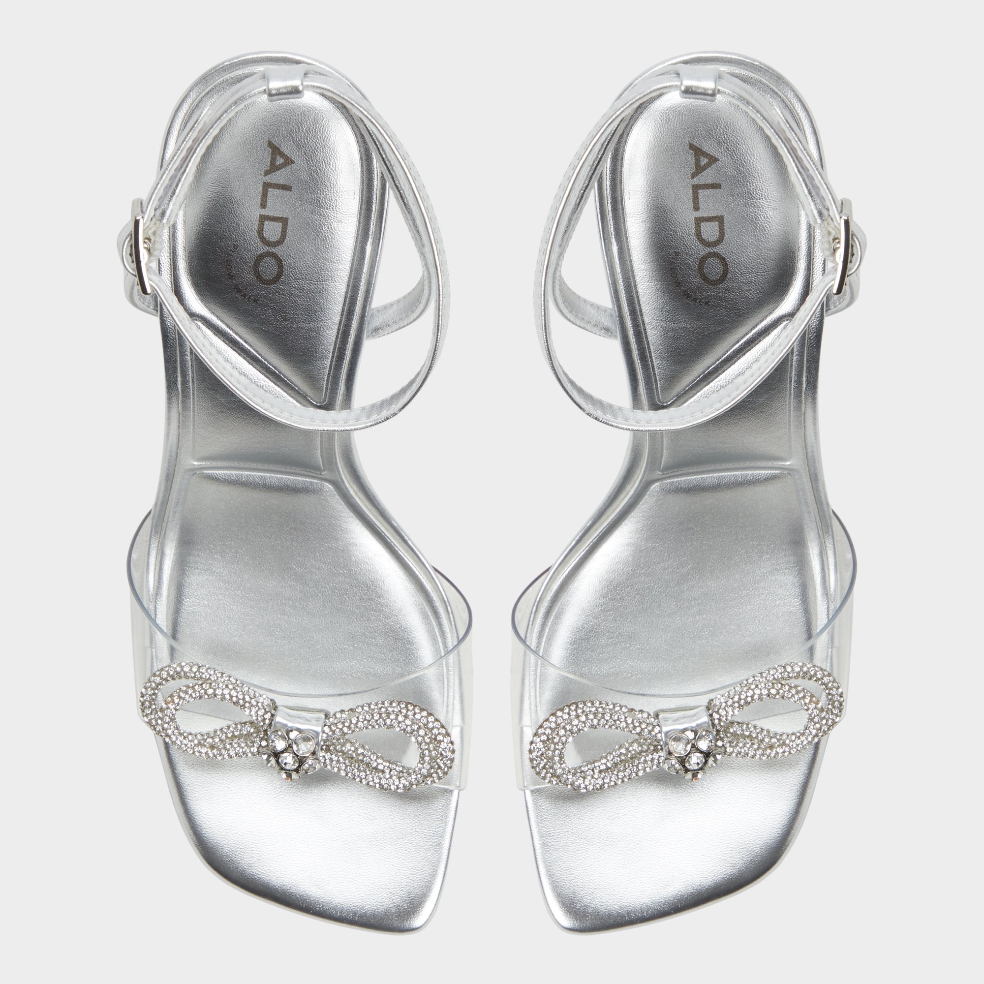 Aldo Ozley Silver Women's Strappy Heels - Strappy heeled sandal