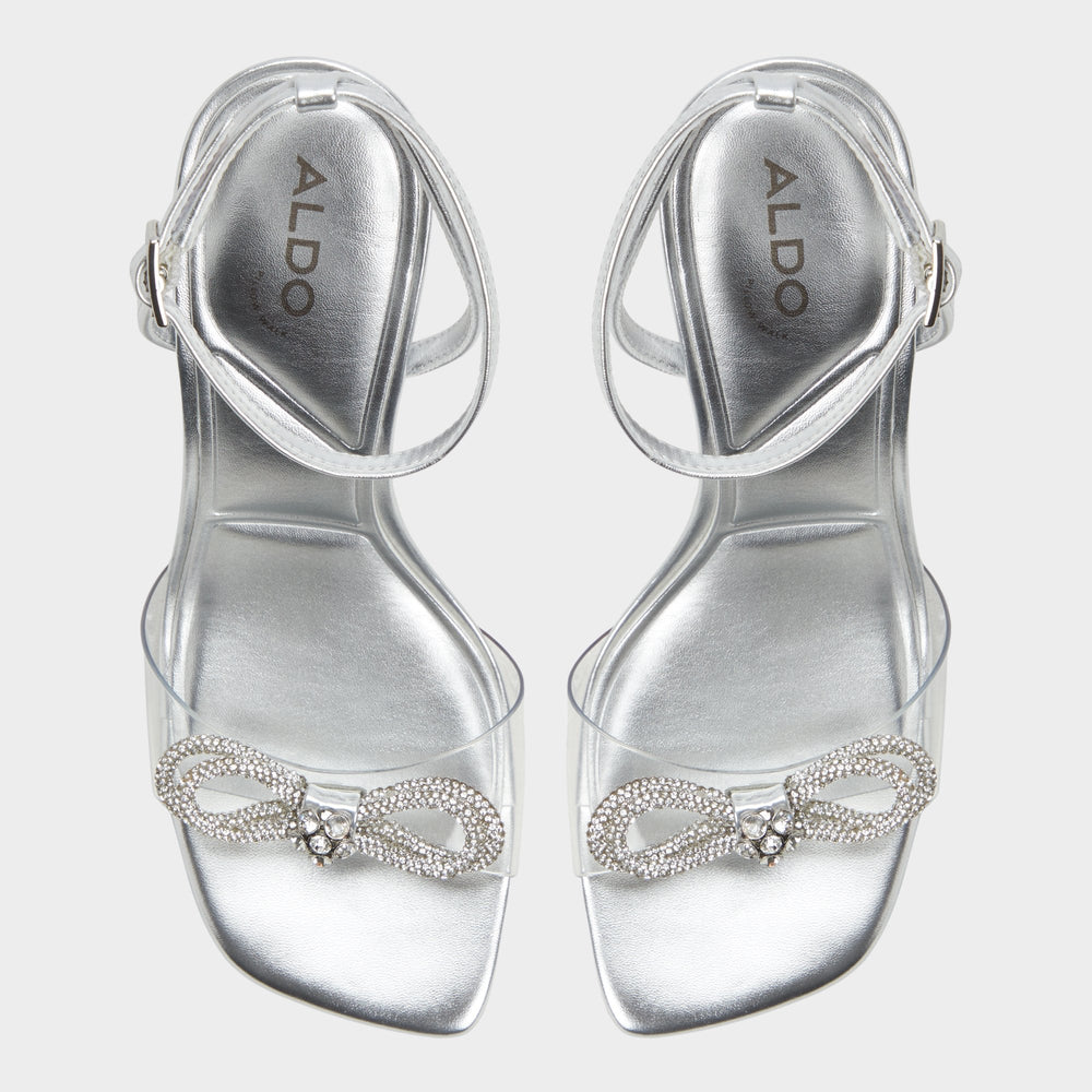 Aldo Ozley Silver Women's Strappy Heels - Strappy heeled sandal