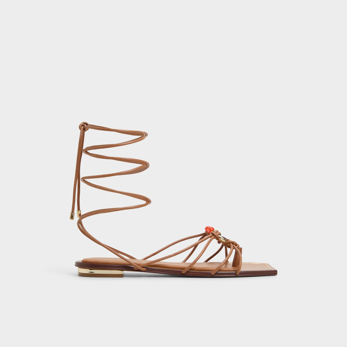 Aldo Nirena Medium Brown Women's Flats - Strappy flat sandal