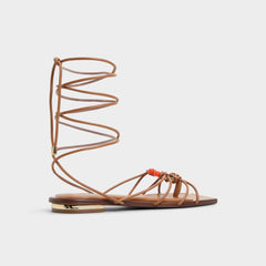 Aldo Nirena Medium Brown Women's Flats - Strappy flat sandal