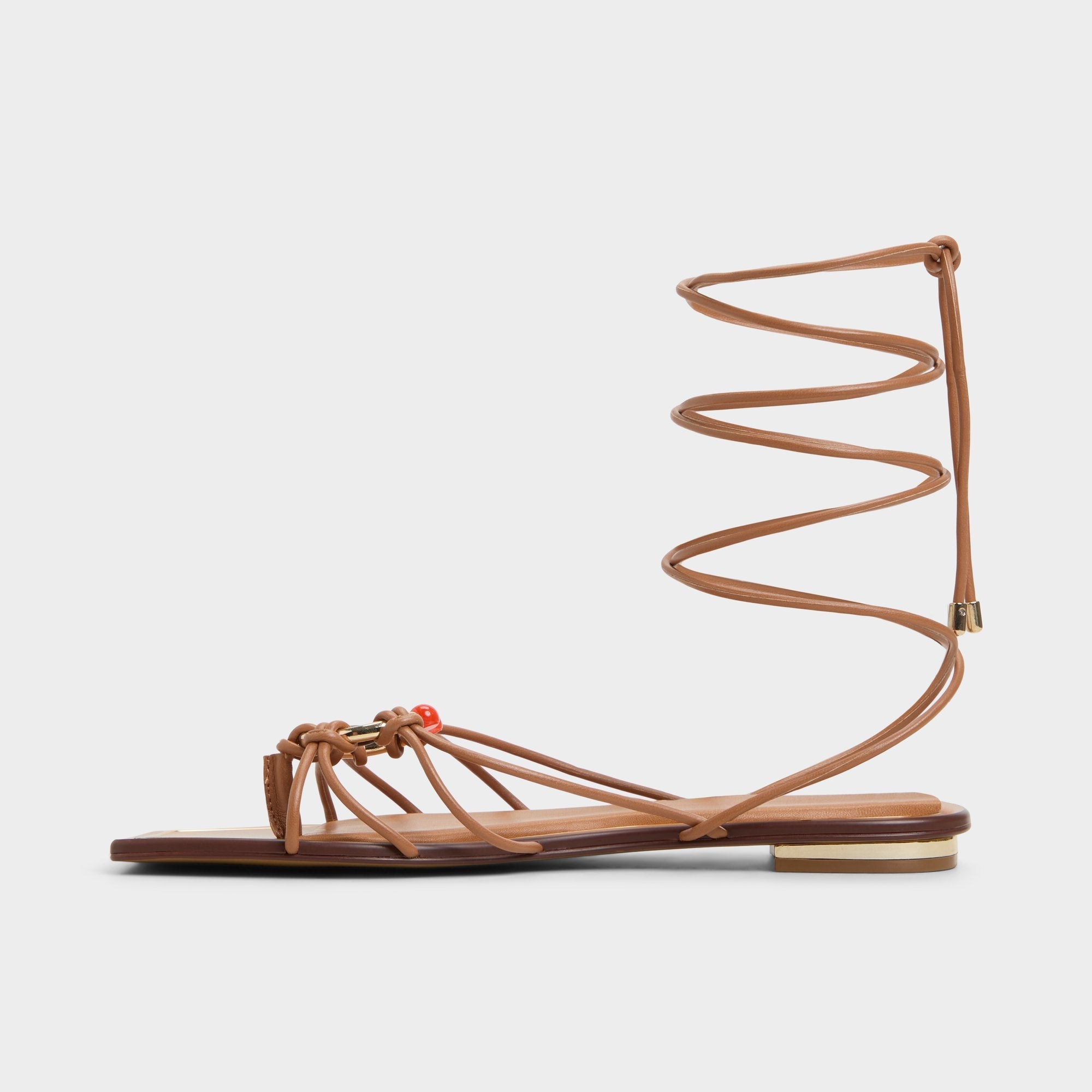 Aldo Nirena Medium Brown Women's Flats - Strappy flat sandal