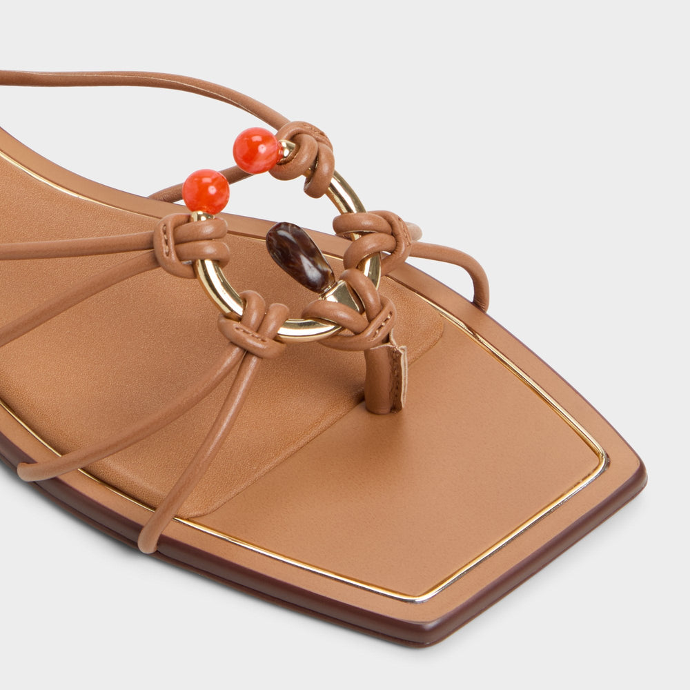 Aldo Nirena Medium Brown Women's Flats - Strappy flat sandal
