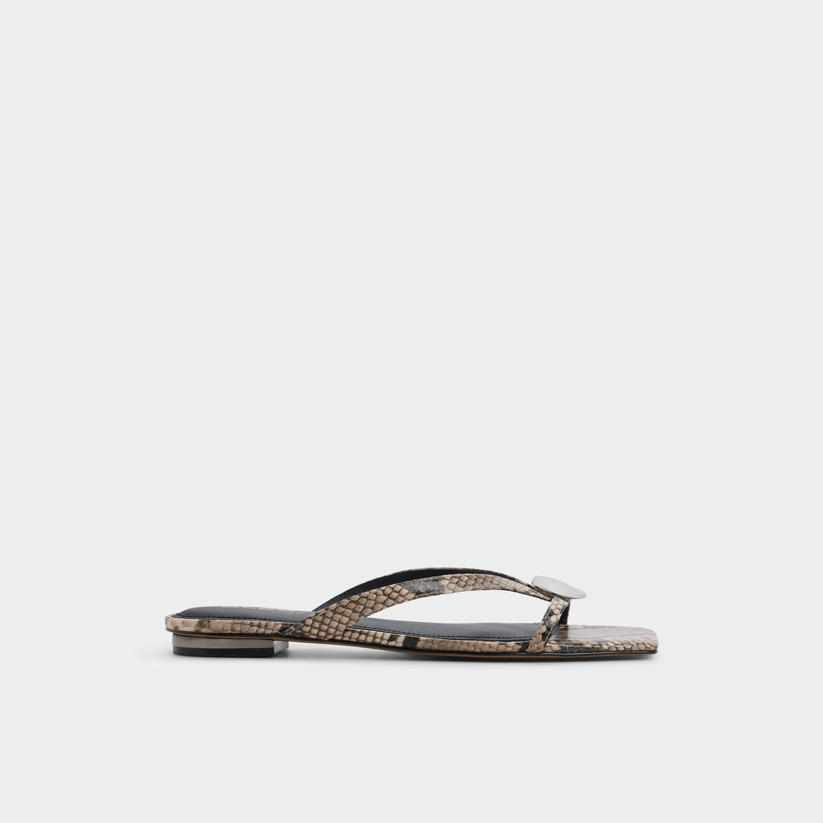 Aldo Iliria White/Black Women's Flats - Slide sandal